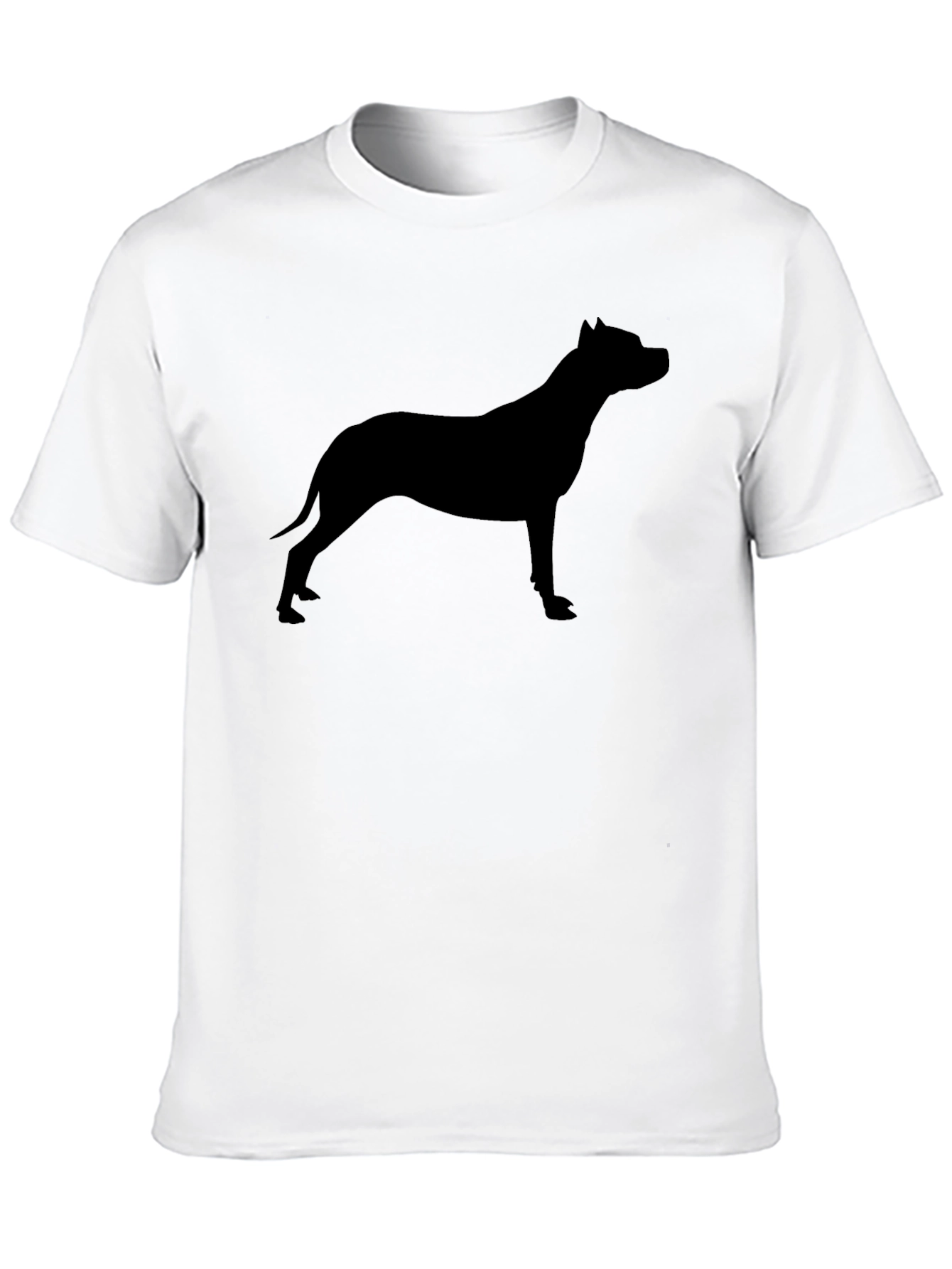 Black Pitbull Silhouette Graphic Tee - 10