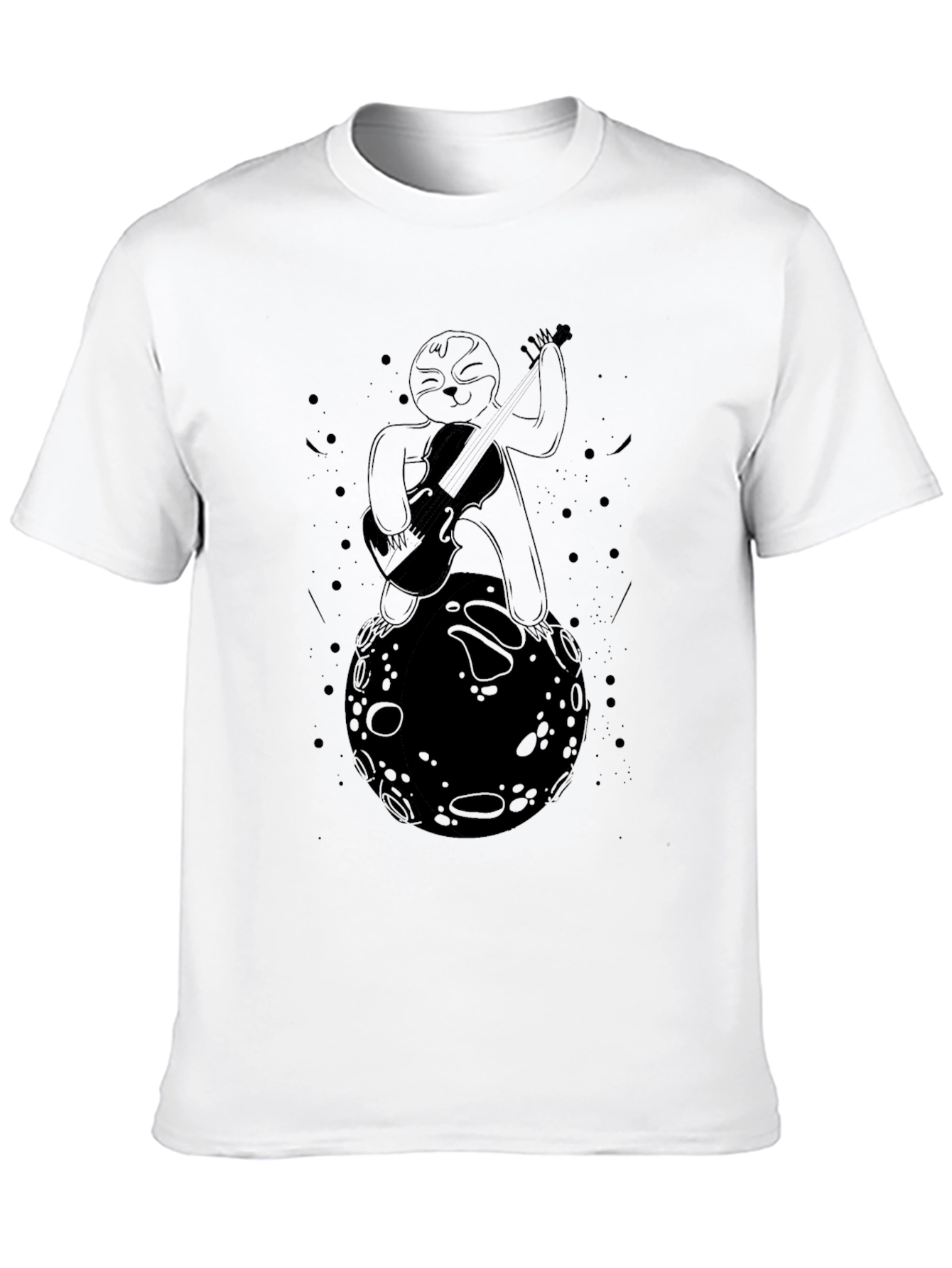 Black Sloth on the Moon Graphic T-Shirt view 10