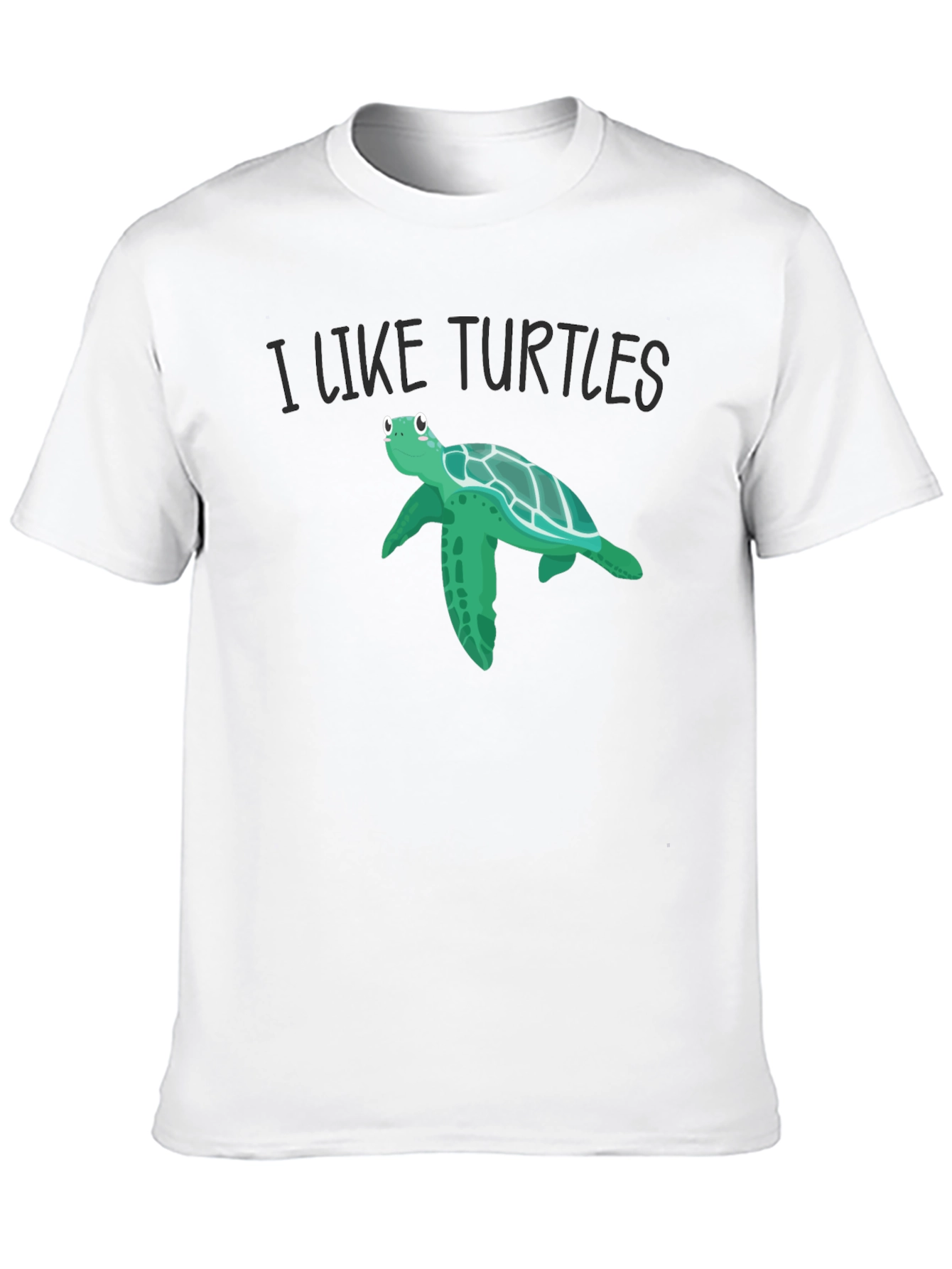 Black I Like Turtles Graphic T-Shirt view 10