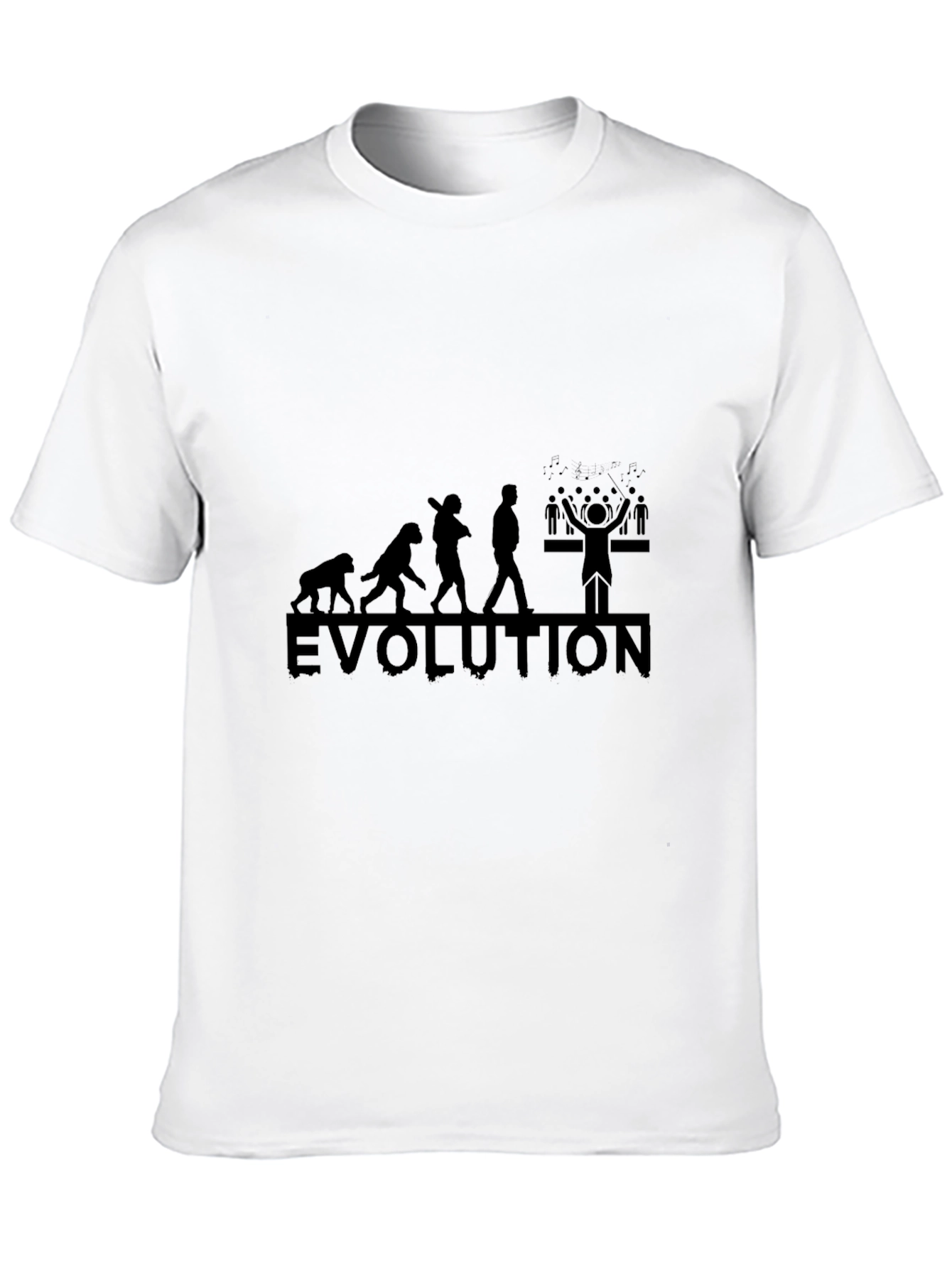 Black Evolution Graphic T-Shirt - Black Crew Neck Tee view 10