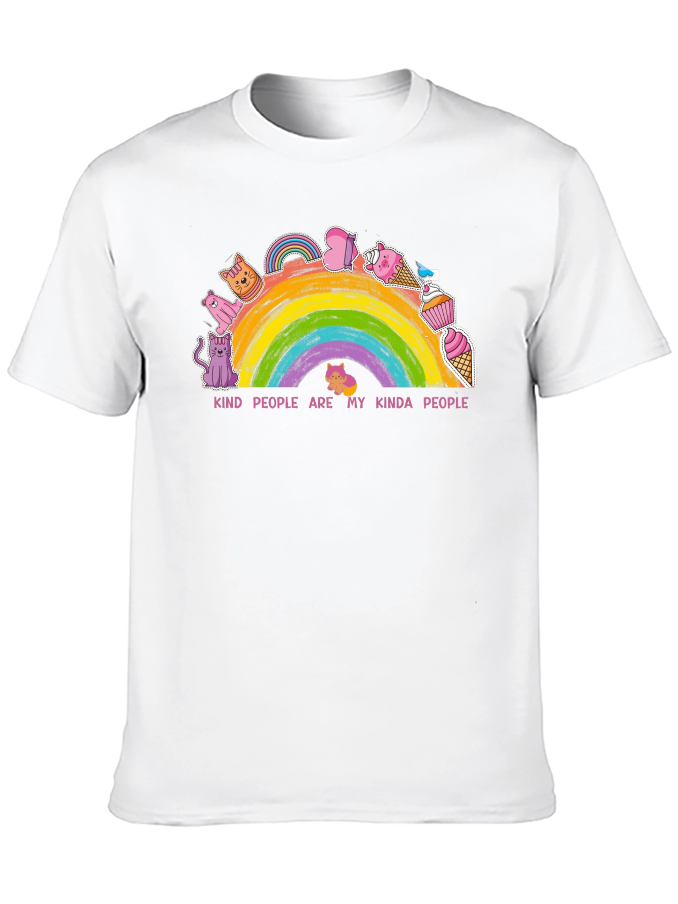 Black Kind People Rainbow Graphic Tee view 10