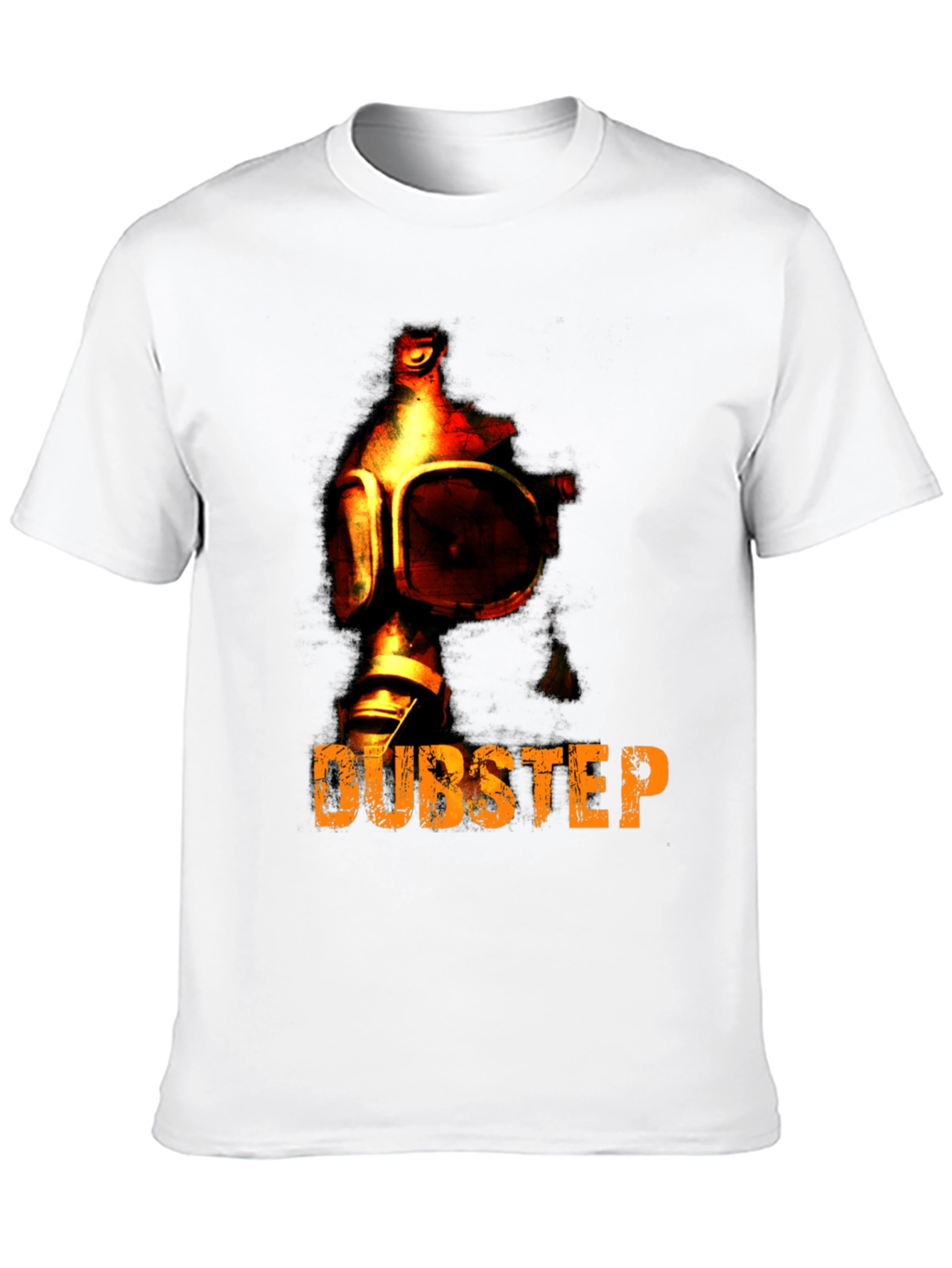 Black Dubstep Gas Mask Graphic T-Shirt view 10