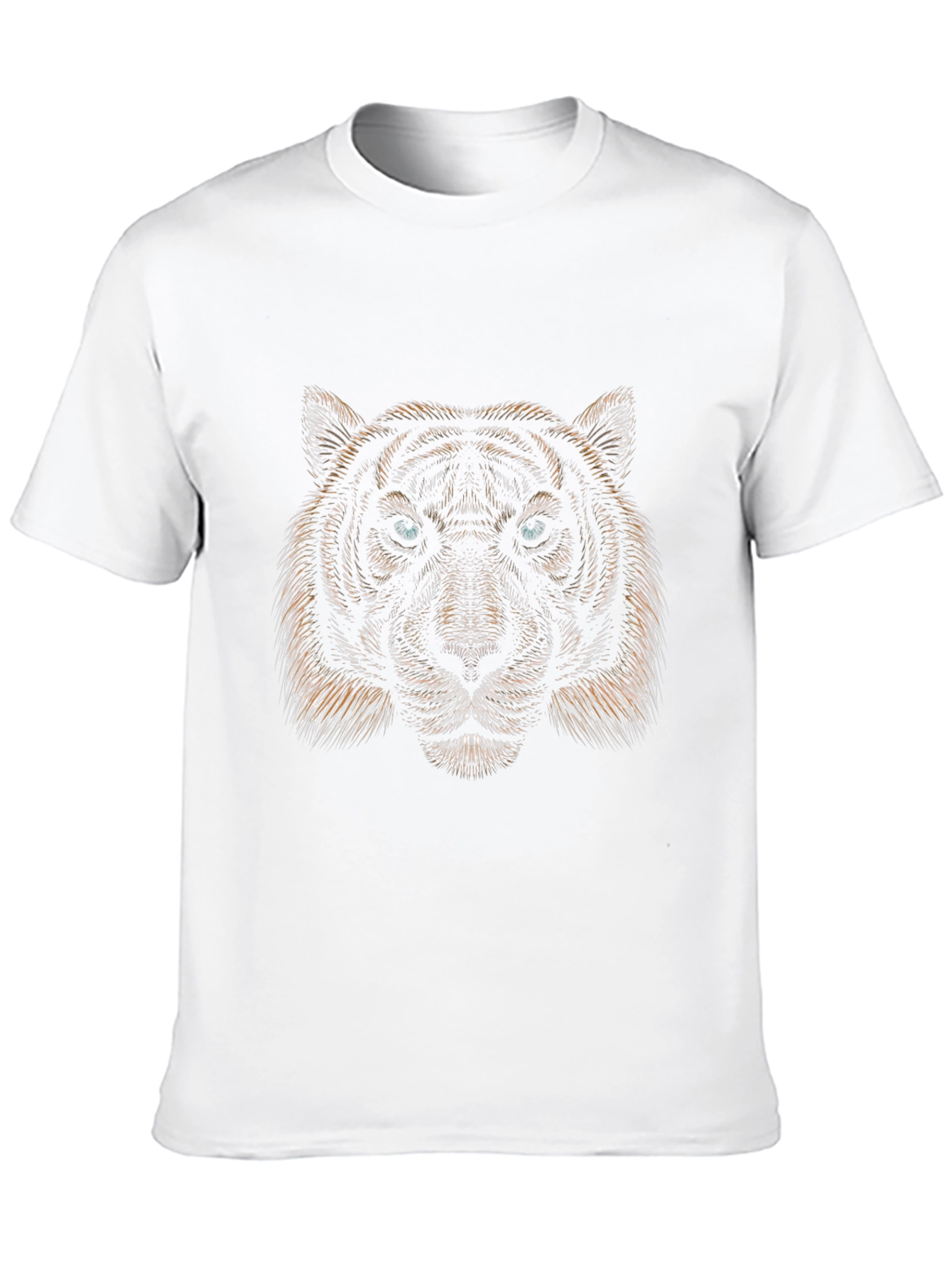 Black Tiger Face Graphic Black T-Shirt - Men's Fashion view 10