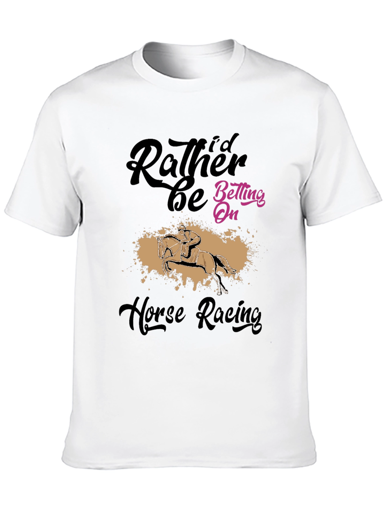 Black Horse Racing Fan T-Shirt - I'd Rather Be Betting On view 10