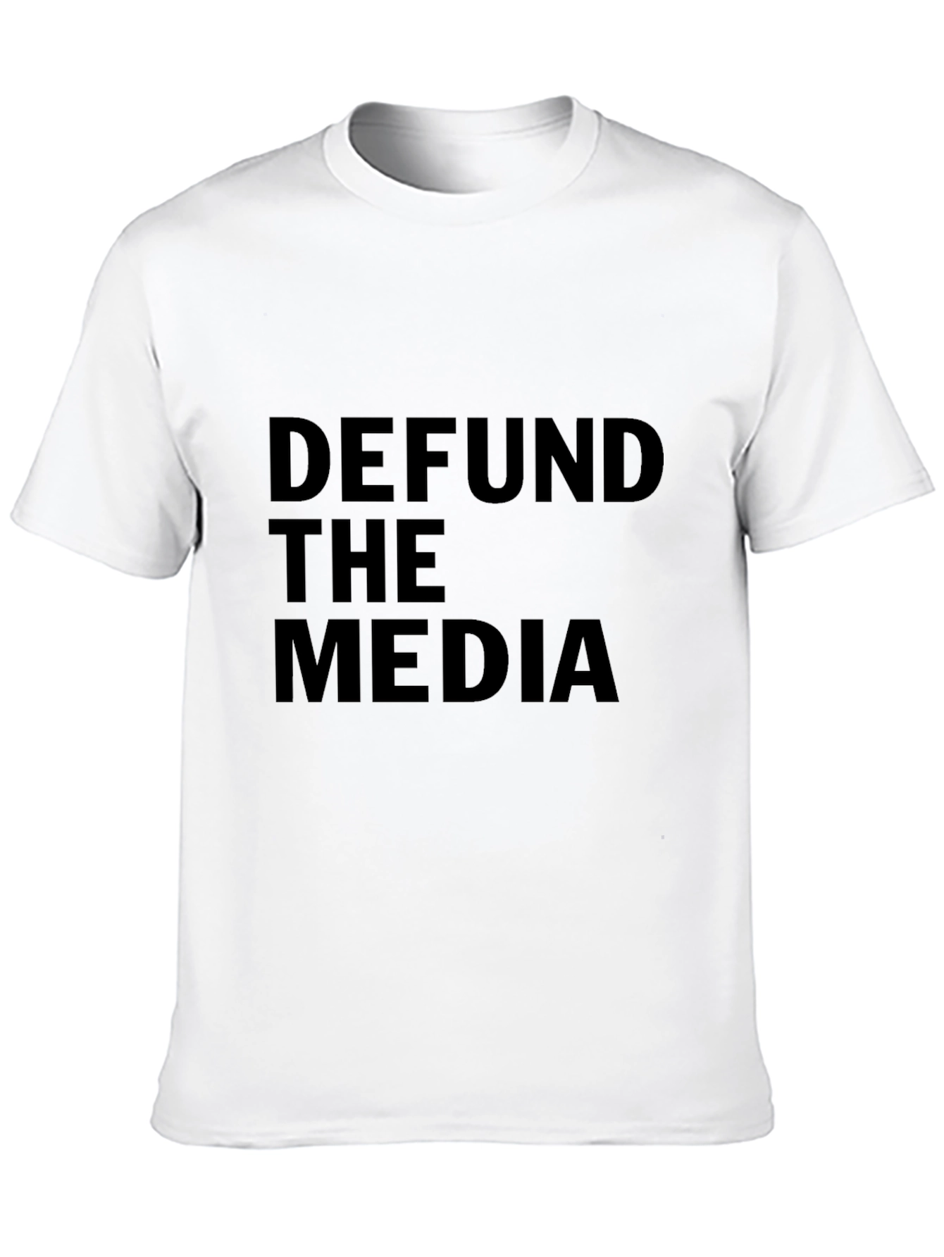 Black Defund the Media Graphic T-Shirt - Political Statement Tee view 10