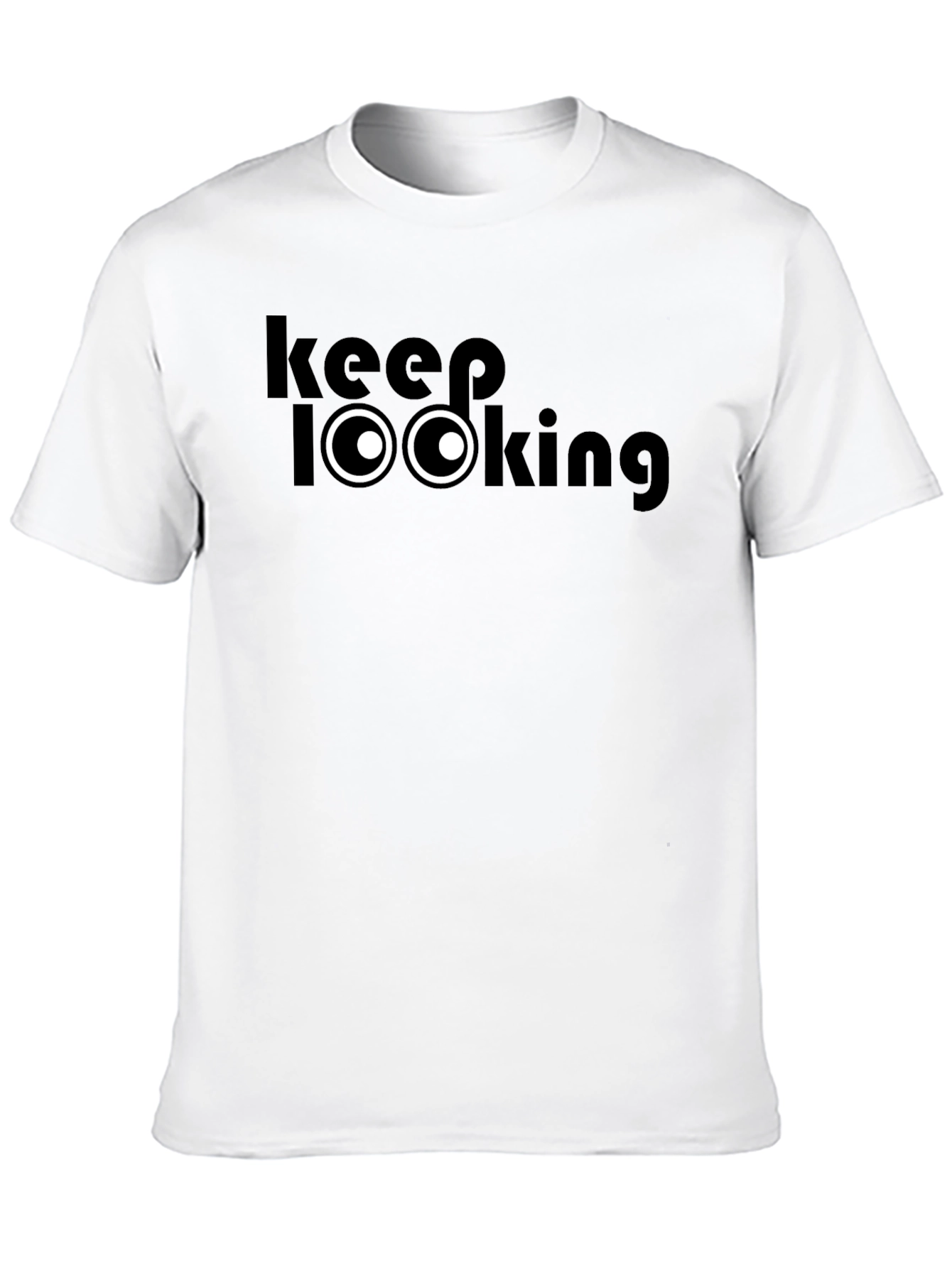 Black Keep Looking T-Shirt - Funny Graphic Tee view 10