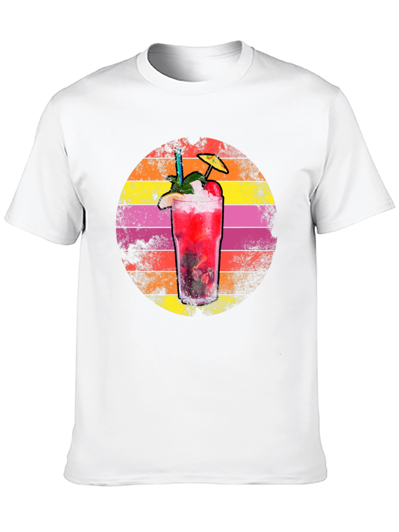 Black Retro Cocktail Graphic Tee - Summer Vibes view 10