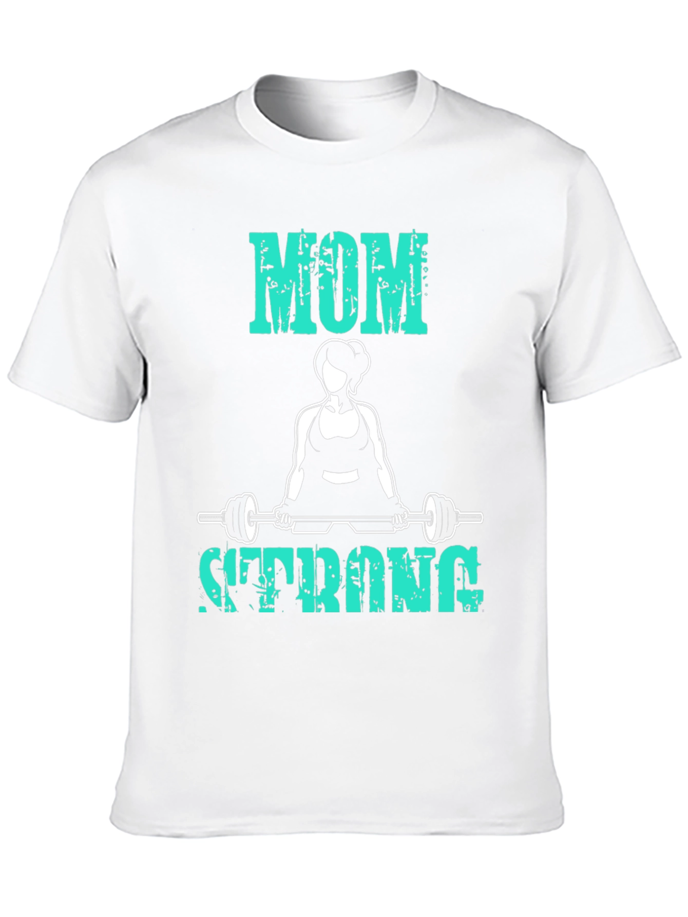 Black Mom Strong T-Shirt - Fitness Workout Tee view 10