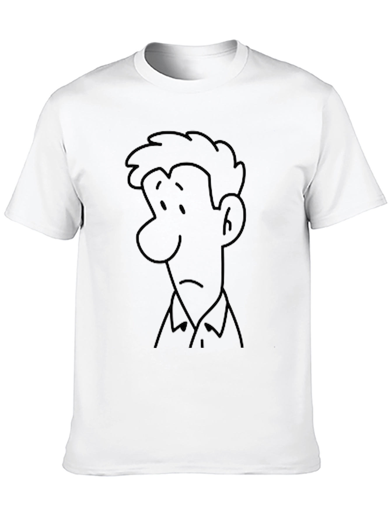 Black Cartoon Face Graphic Black Tee view 10