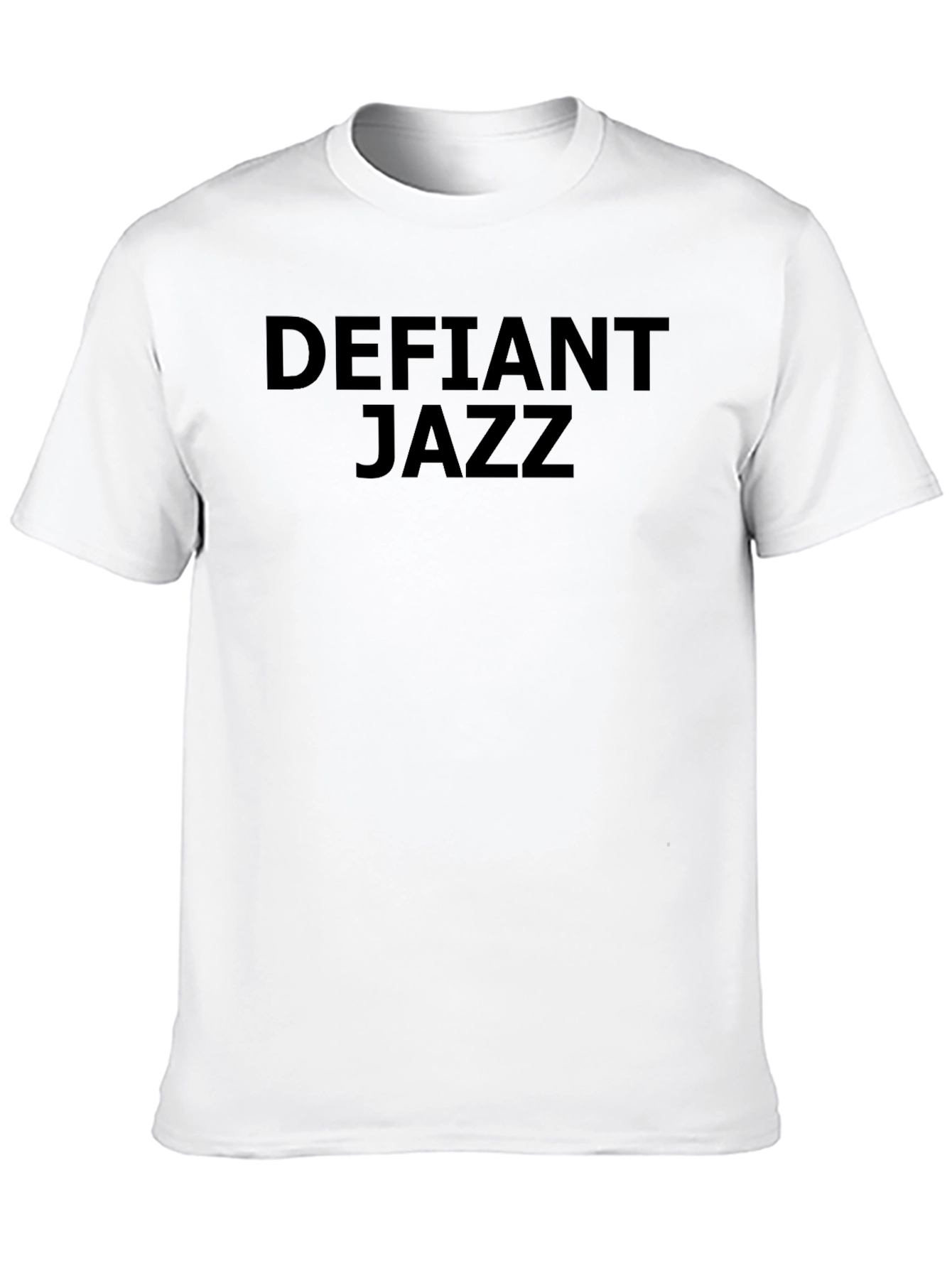 Black Defiant Jazz Graphic Tee - Classic Black Cotton T-Shirt view 10