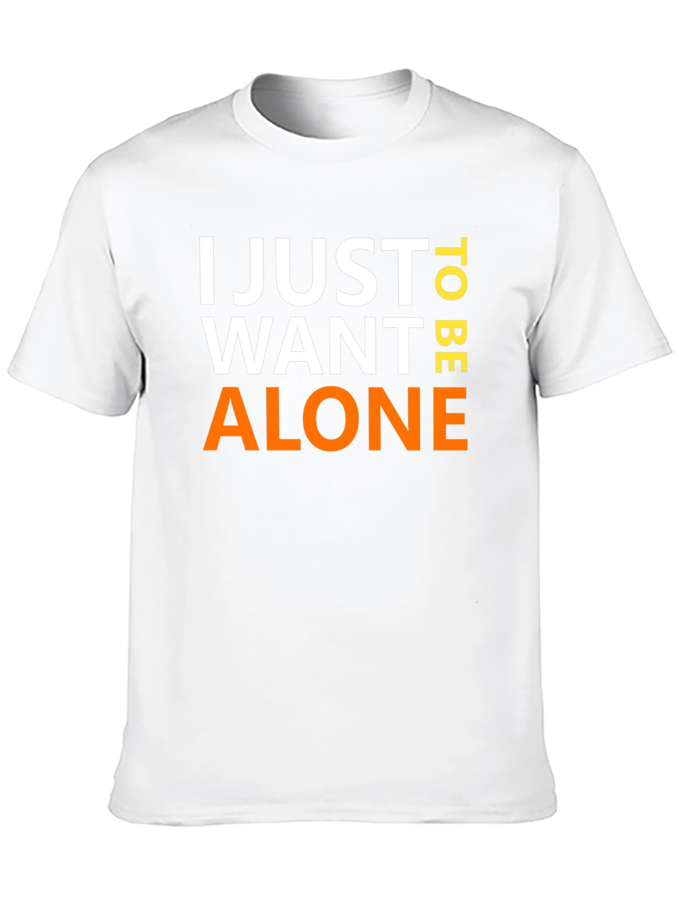 Black I Just Want To Be Alone Graphic T-Shirt view 10