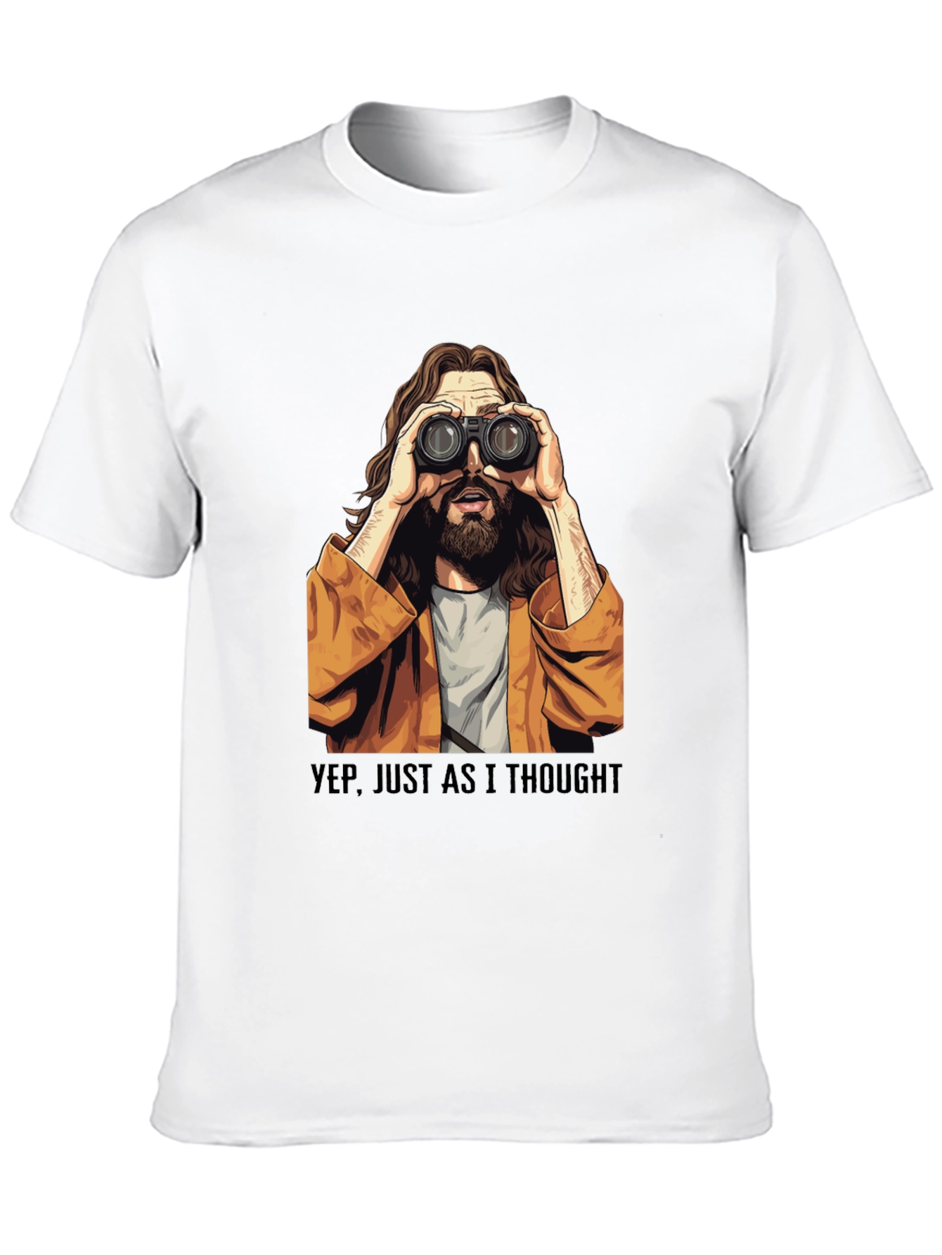 Black Binocular Jesus T-Shirt - Funny Graphic Tee view 10