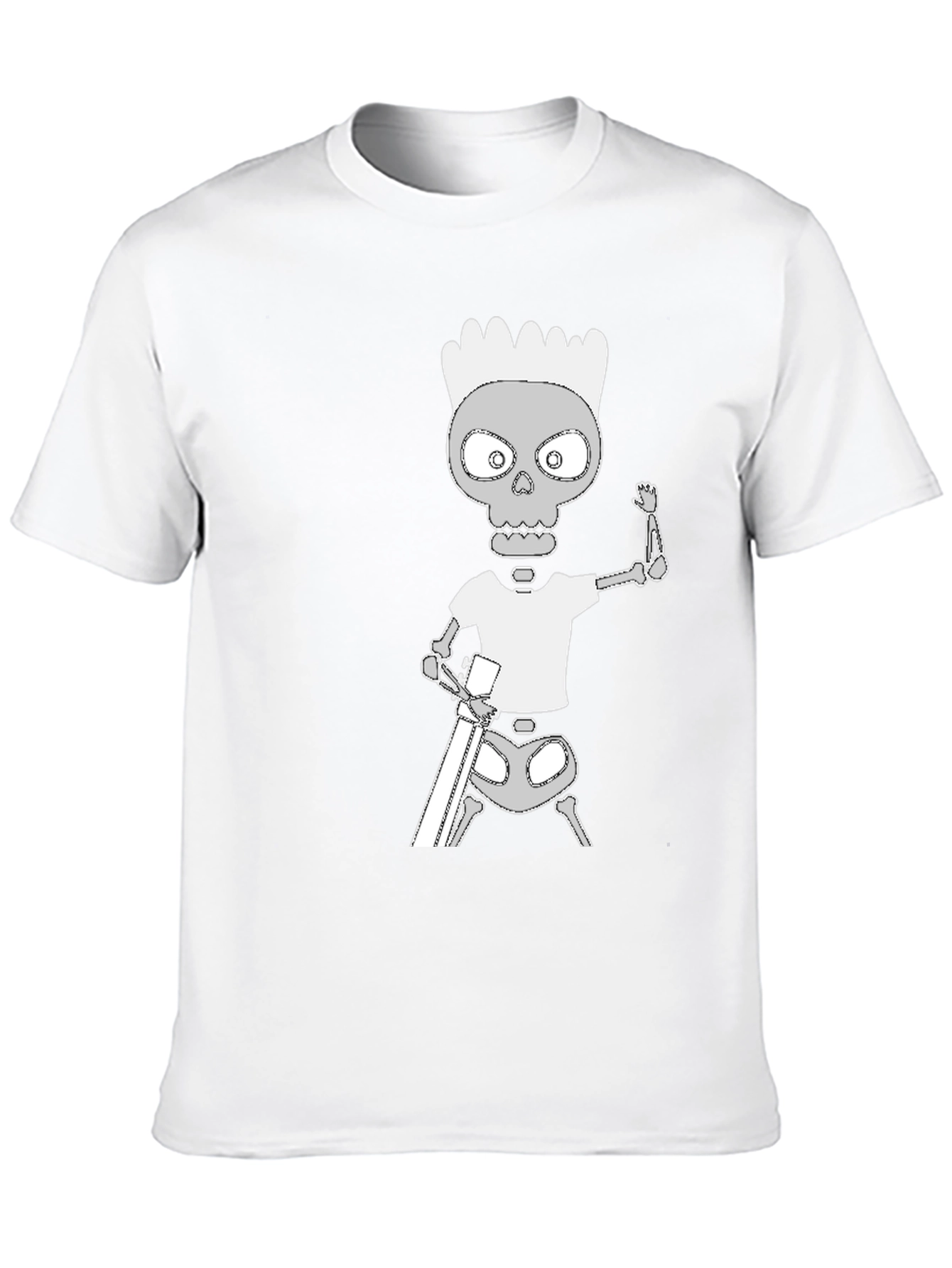 Black Skeleton Bart Simpson Graphic Tee - Black view 10