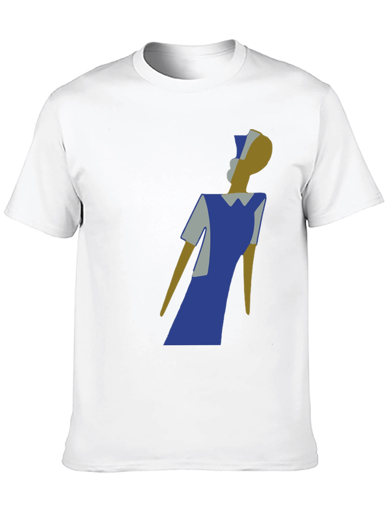 Black Abstract Nurse Graphic Tee - Modern Art T-Shirt view 10