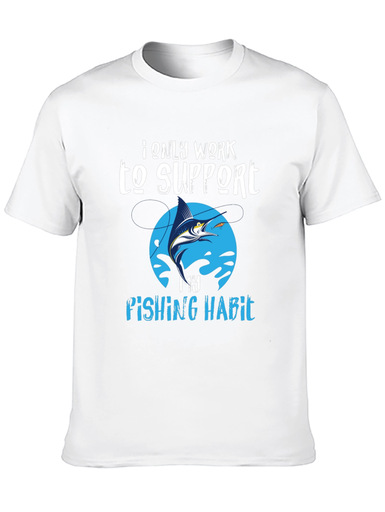 Black Fishing Habit Graphic Tee view 10