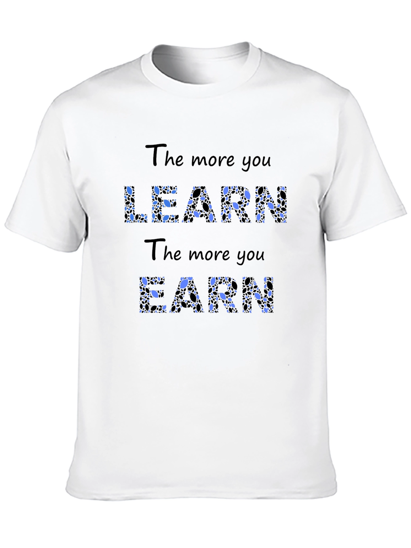 Black The More You Learn Black T-Shirt view 10