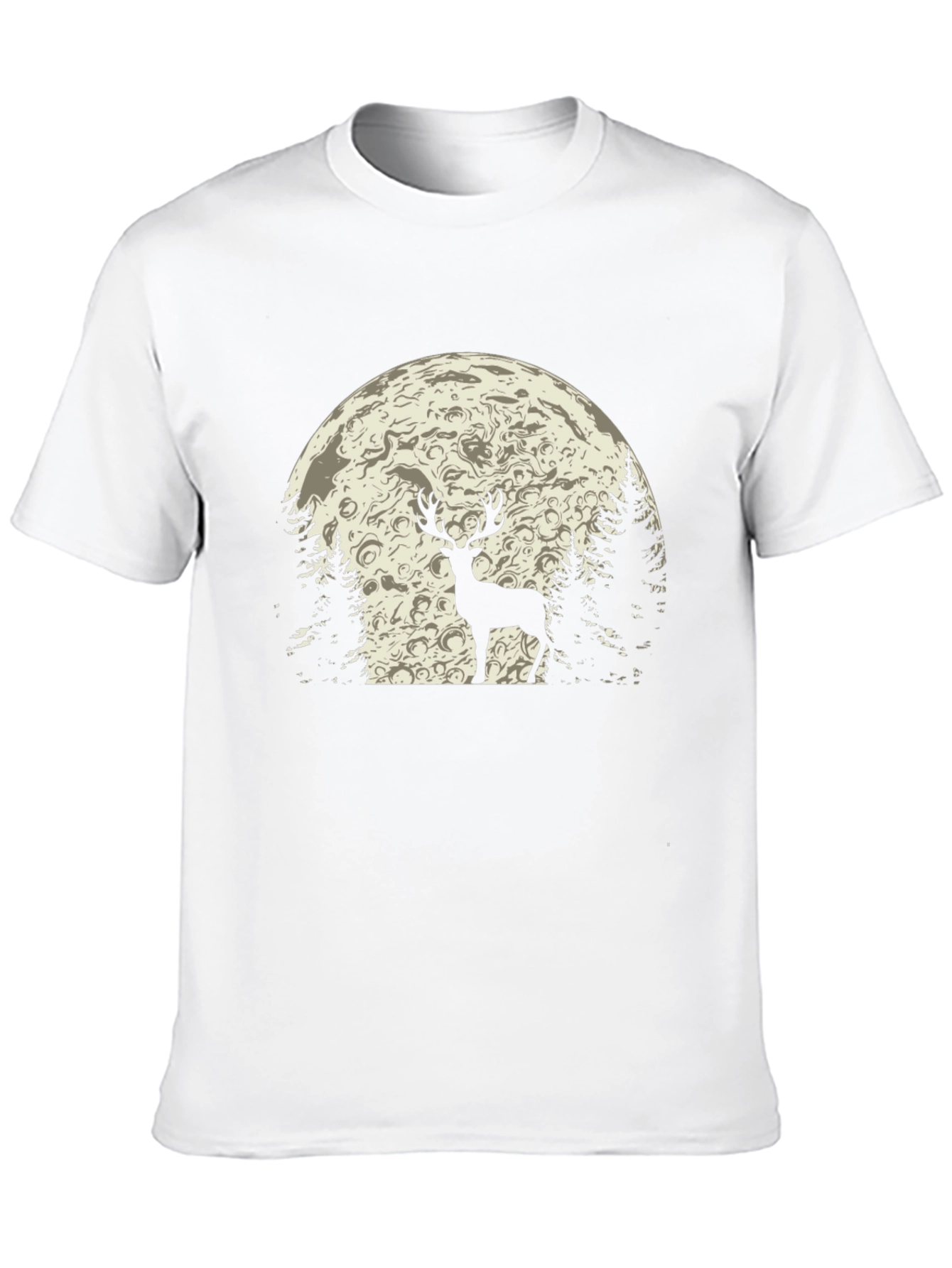 Black Deer in Moonlight Graphic T-Shirt view 10