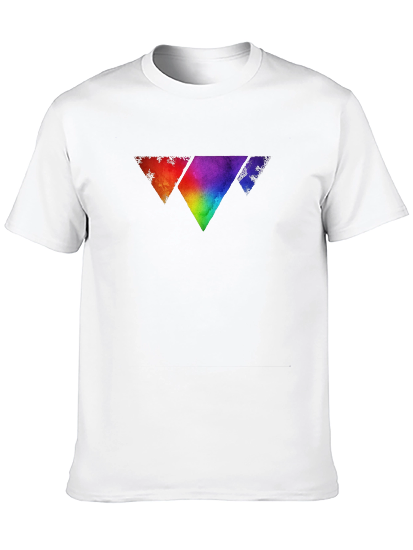 Black Rainbow Triangle Graphic Tee - Men's Black T-Shirt view 10