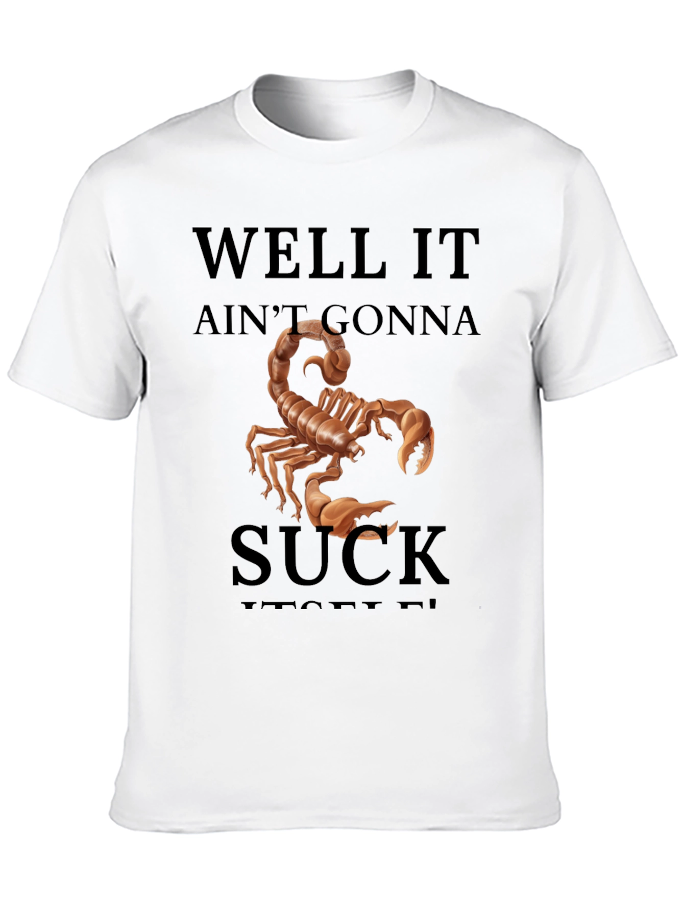 Black Well It Ain't Gonna Suck Scorpion Graphic Tee view 10