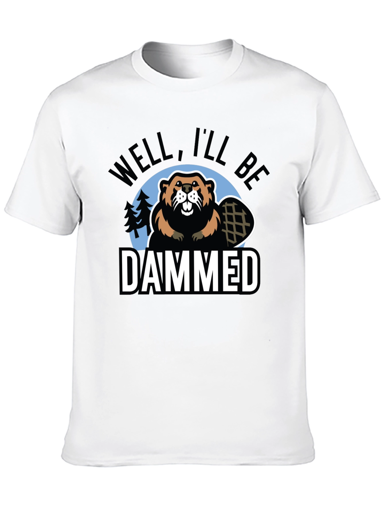 Black Well I'll be Dammed Beaver Graphic Tee - Black Cotton view 10