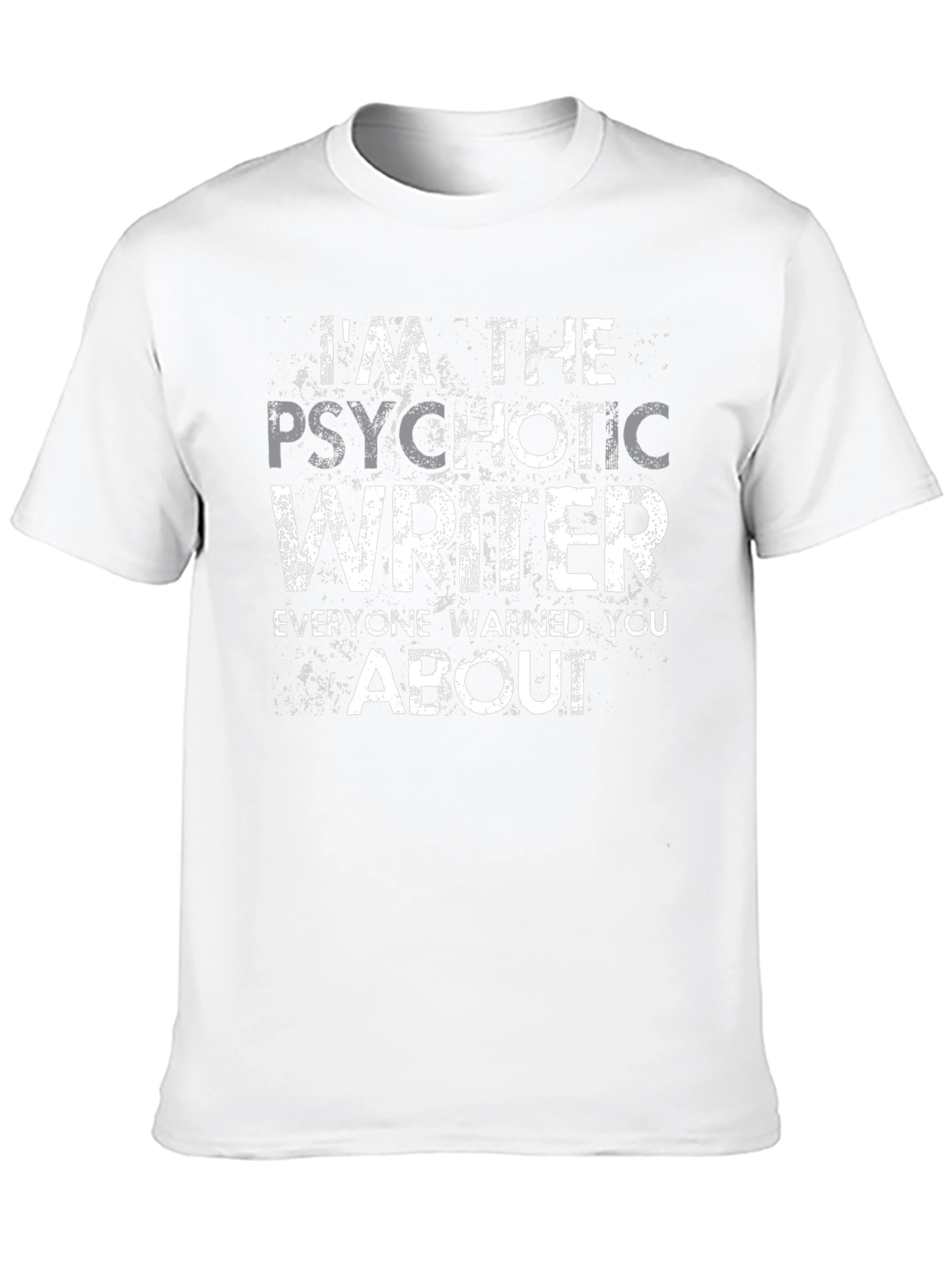Black Psychotic Writer Graphic Novelty T-Shirt view 10