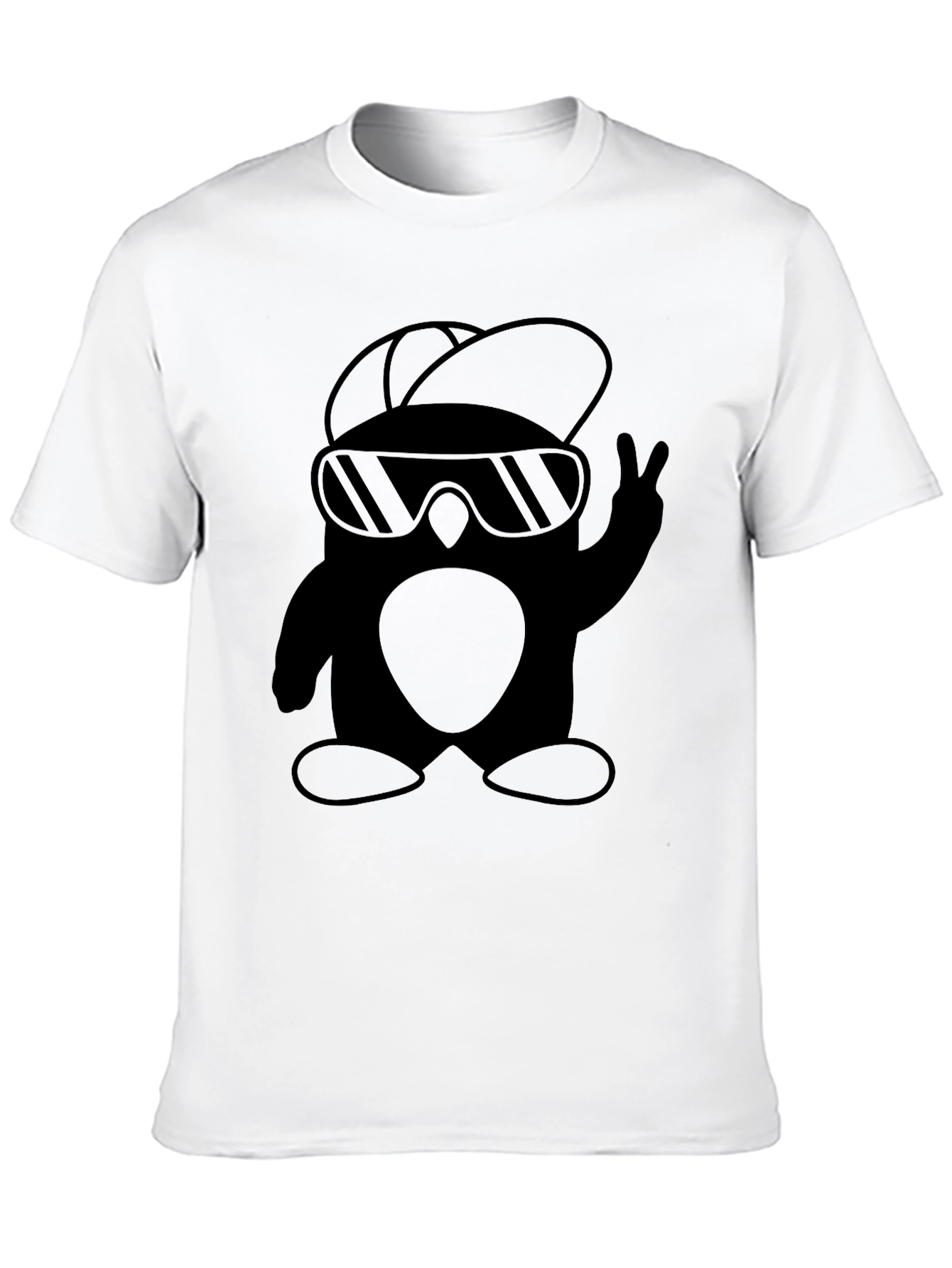 Black Cool Penguin Tee view 10