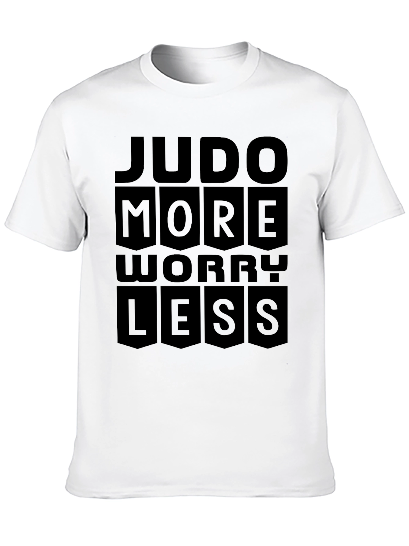Black Judo More Worry Less Black Graphic T-Shirt view 10