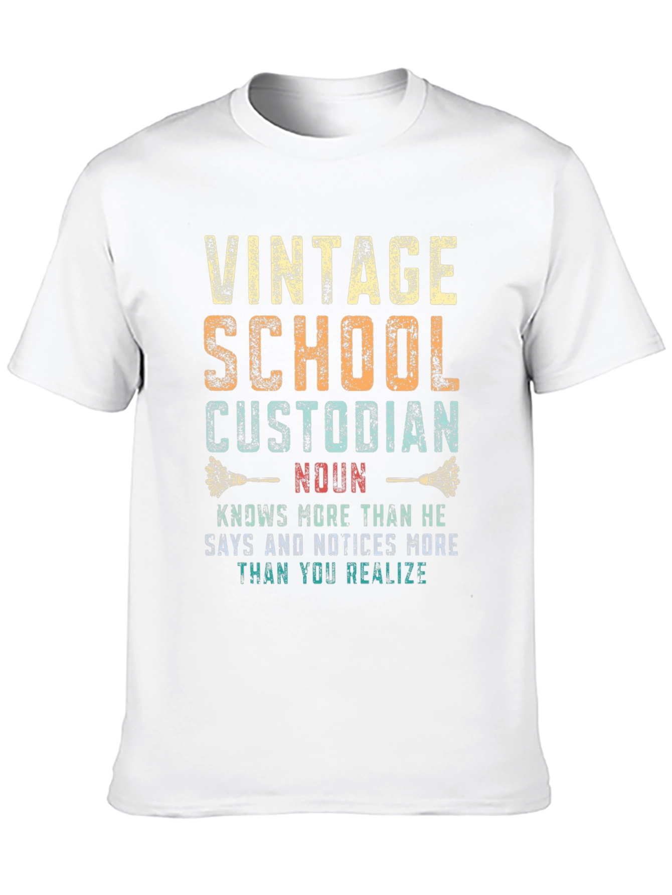 Black Vintage School Custodian T-Shirt - Unique Gift! view 10