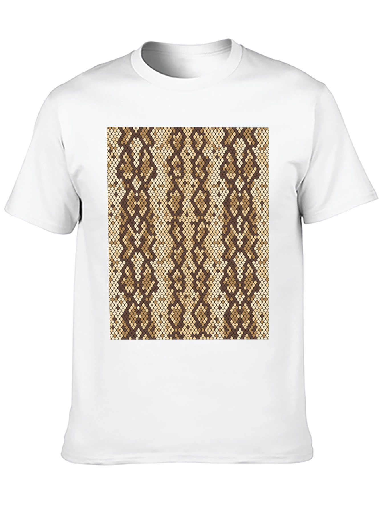 Black Snakeskin Pattern Black T-Shirt view 10