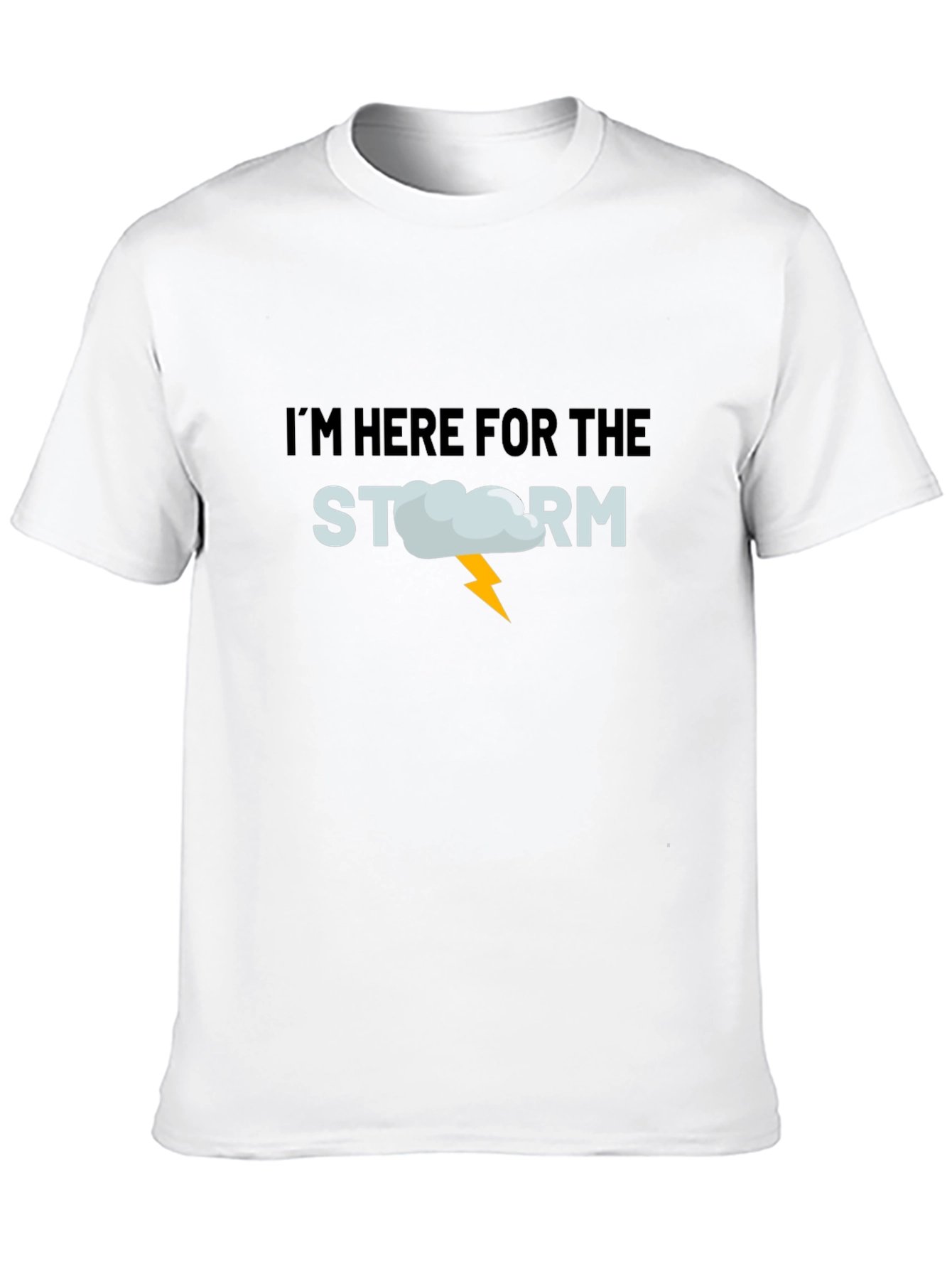 Black I'm Here For The Storm T-Shirt - Funny Weather Tee view 10