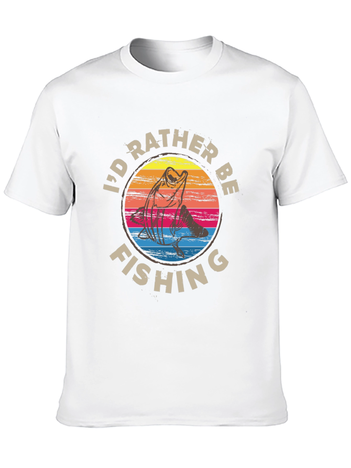 Black I'd Rather Be Fishing Graphic Tee - Black view 10