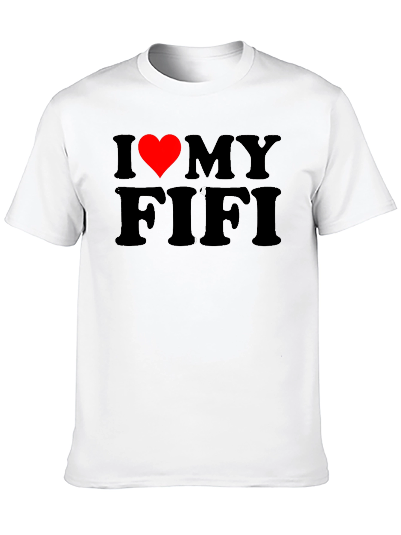 Black I Heart My Fifi Black T-Shirt Novelty Tee view 10