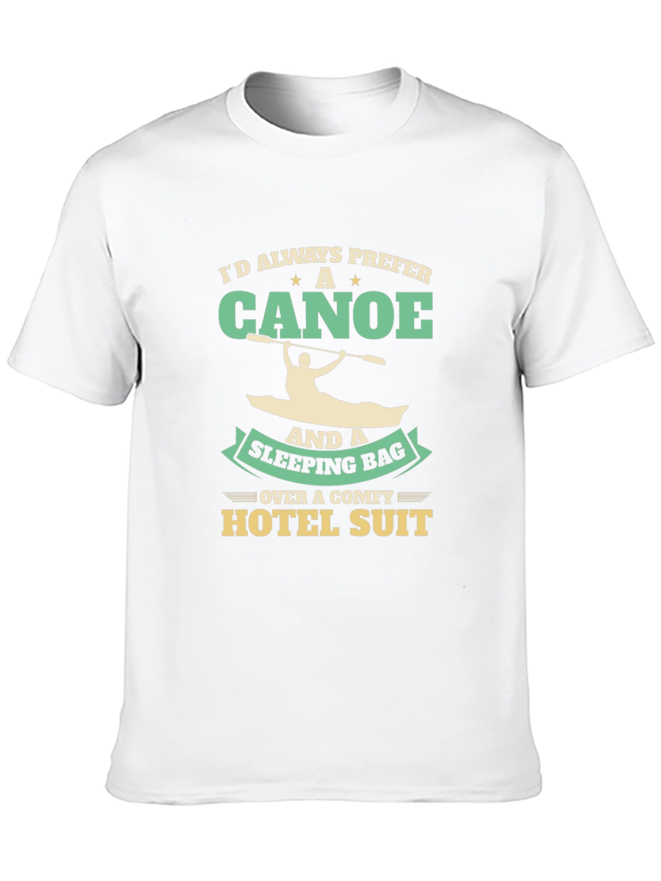 Black Canoe & Sleeping Bag T-Shirt - Outdoor Adventure Tee view 10