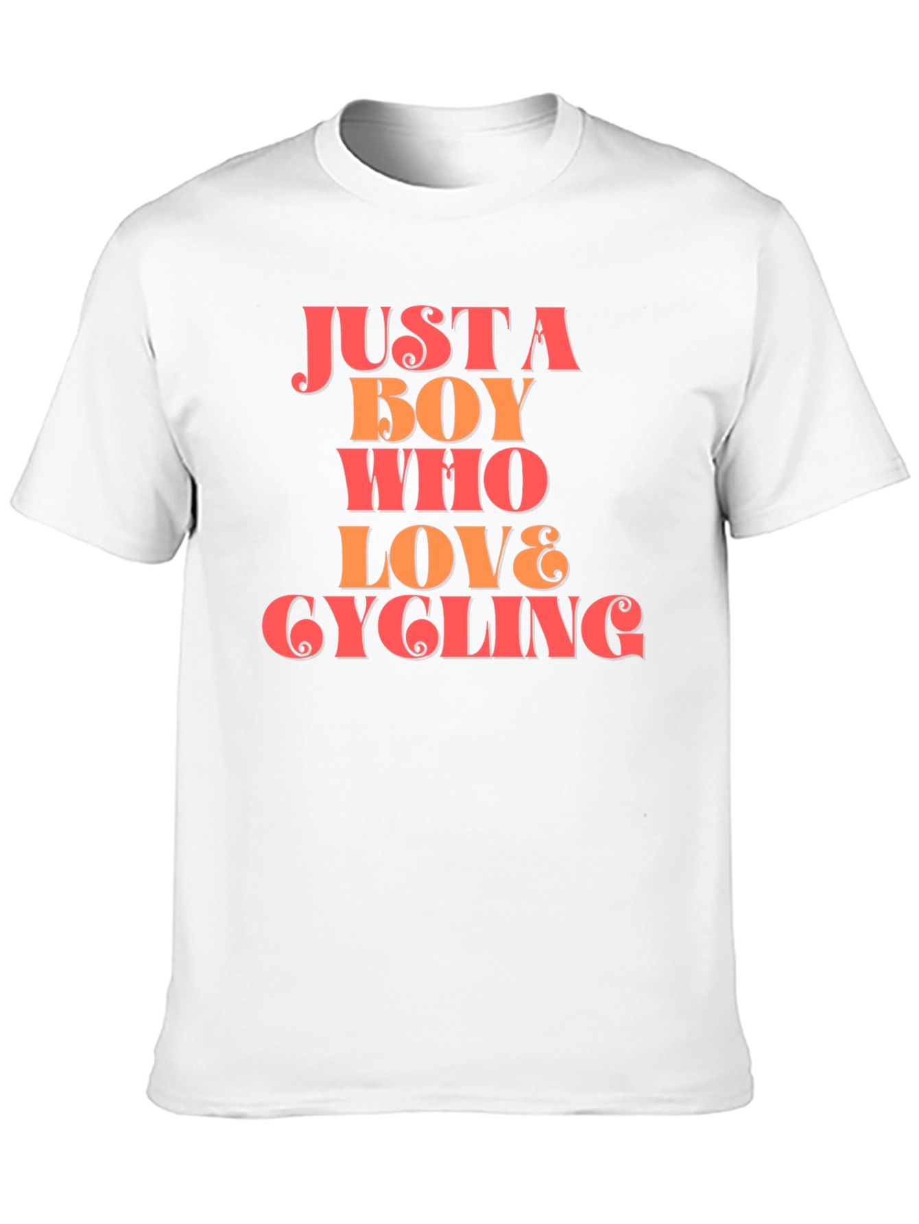 Black Cycling Lover T-Shirt - Just A Boy Who Loves Cycling view 10