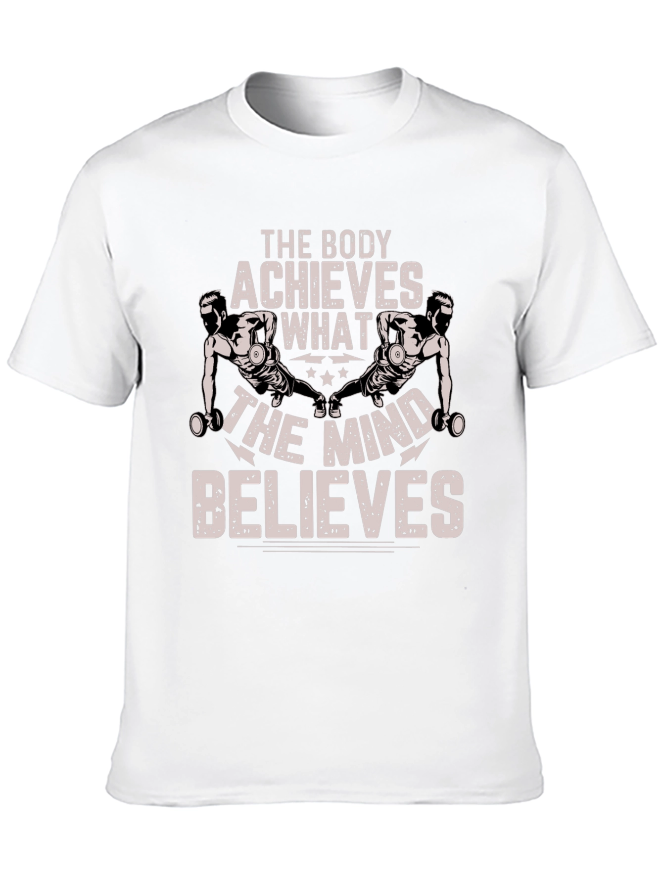 Black Motivational Body & Mind T-Shirt view 10