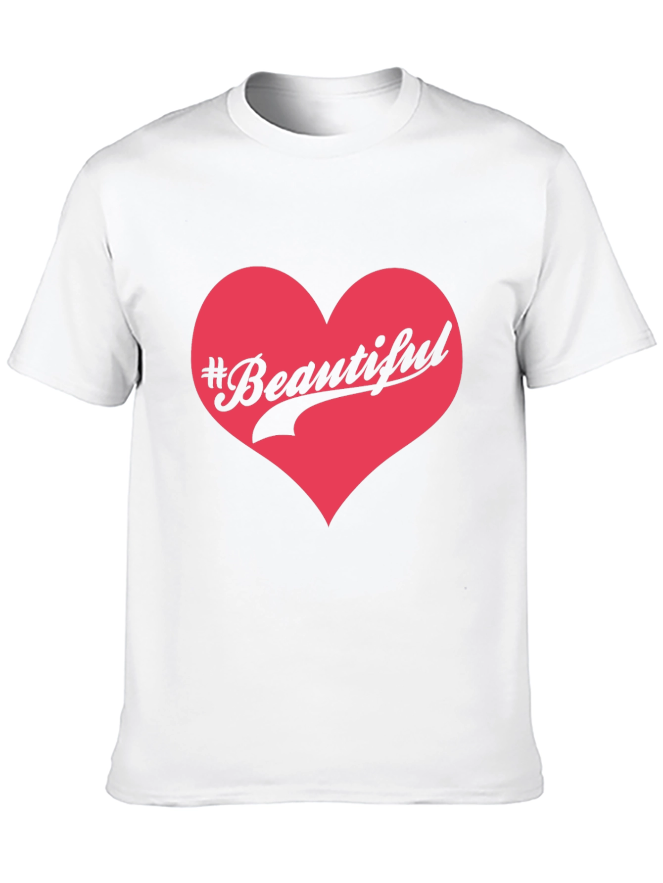 Black #Beautiful Heart Graphic Print Black T-Shirt view 10