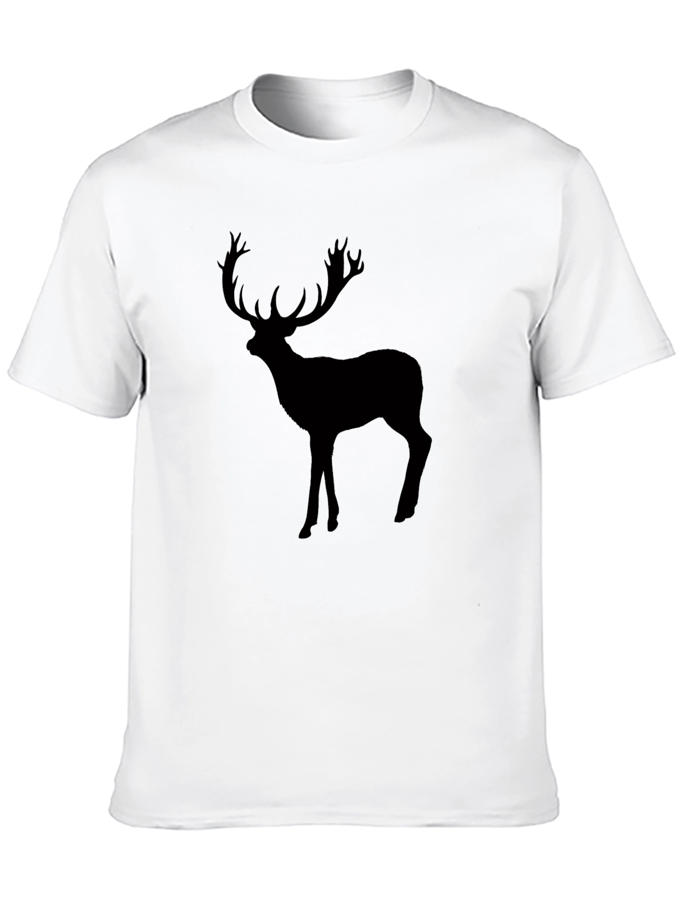 Black Black Deer Graphic Tee - Men's Crew Neck T-Shirt view 10