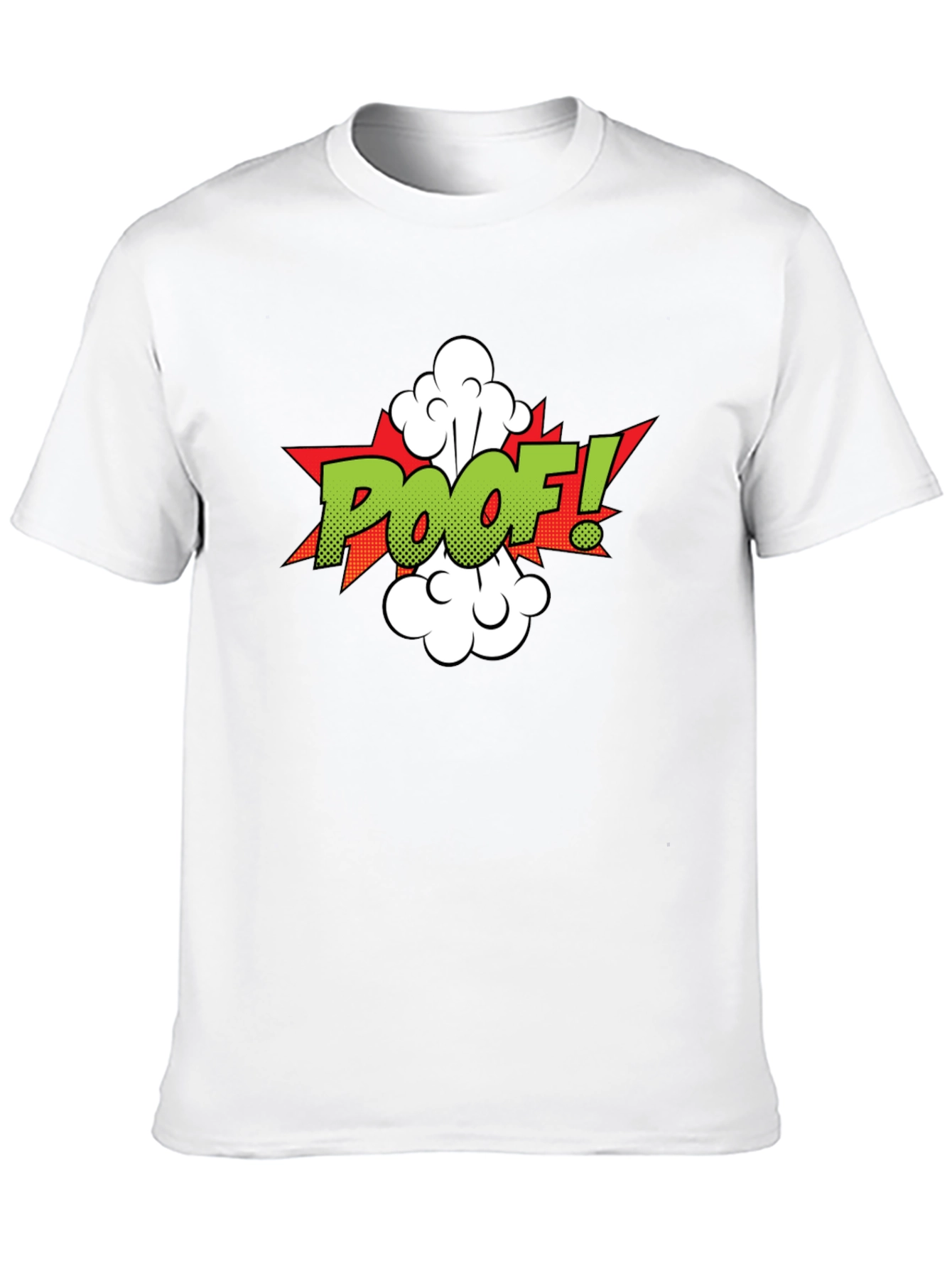 Black Poof! Comic-Style Graphic T-Shirt view 10