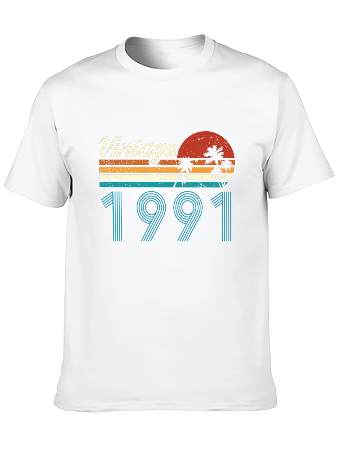 Black Vintage 1991 T-Shirt Retro Palm Tree Graphic Tee view 10