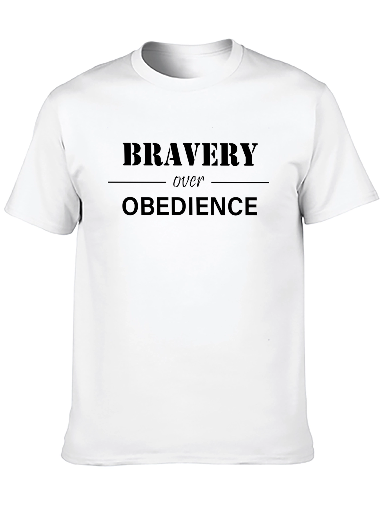 Black Bravery Over Obedience Graphic Tee view 10