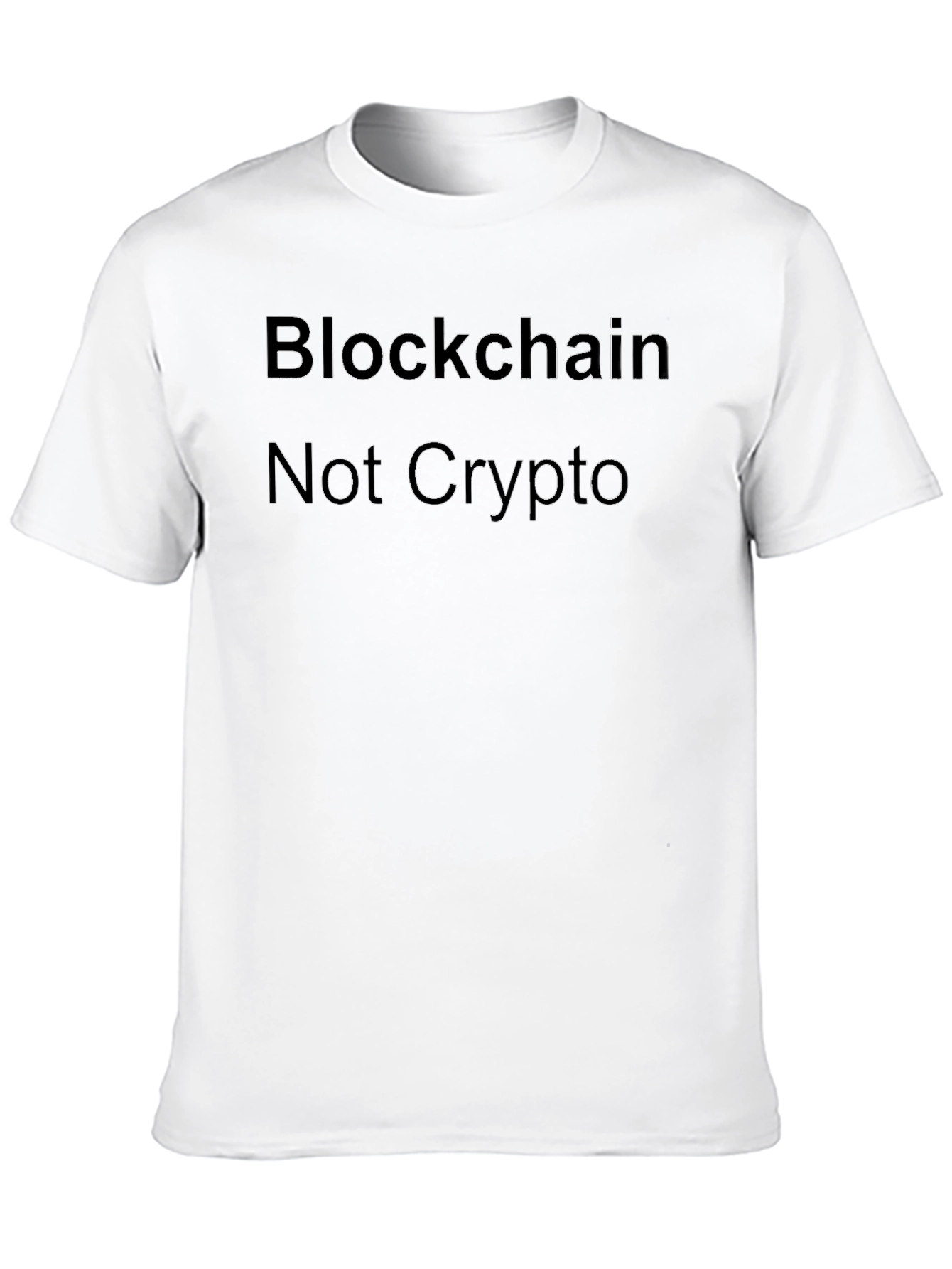 Black Blockchain Not Crypto Black T-Shirt view 10