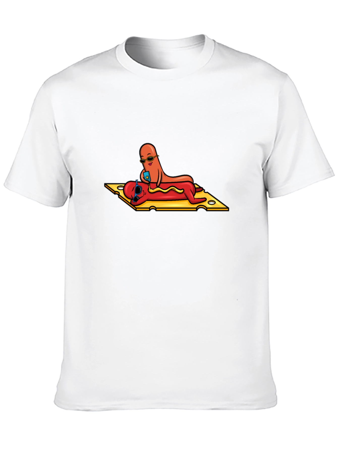 Black Hot Dog Selfie T-Shirt - Funny Foodie Tee view 10