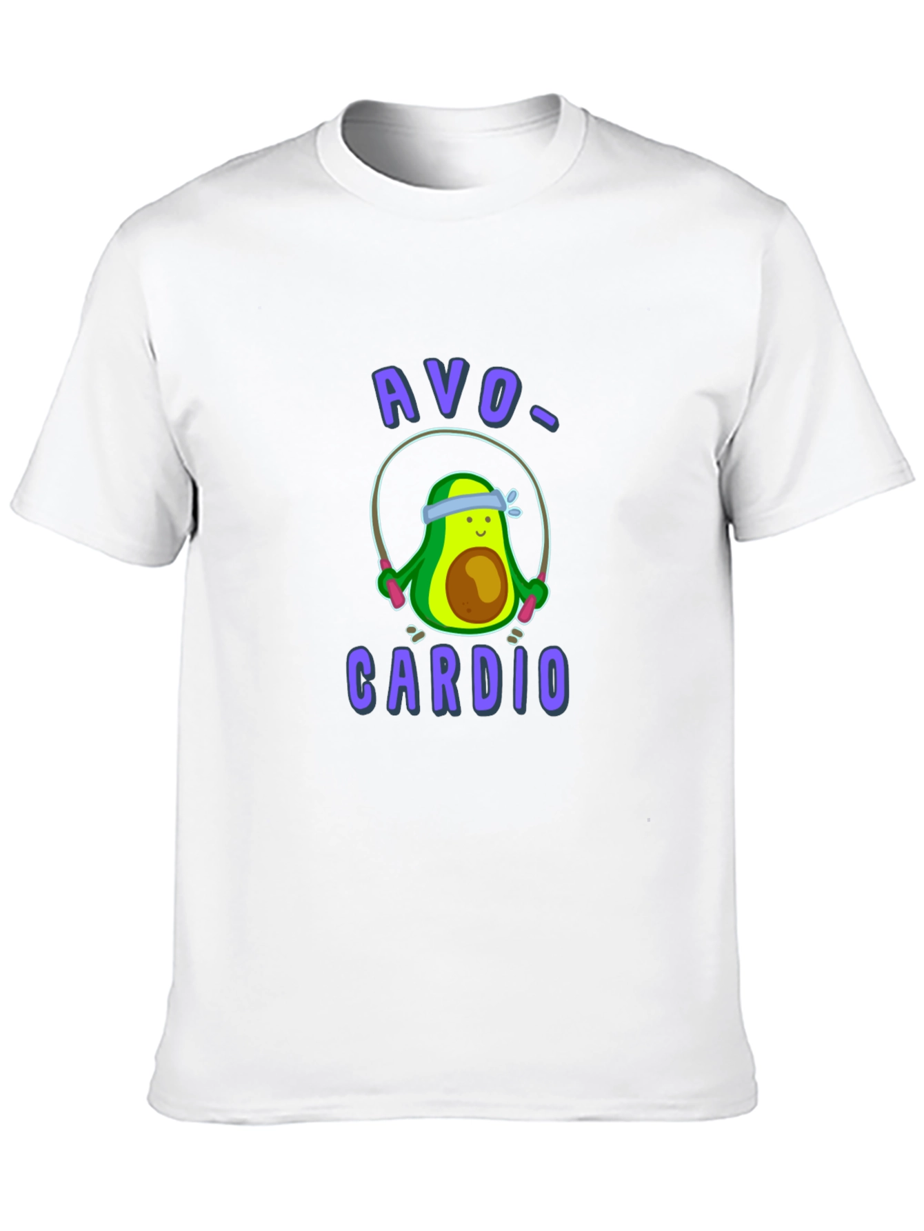 Black Avo-Cardio Funny Avocado Workout T-Shirt view 10