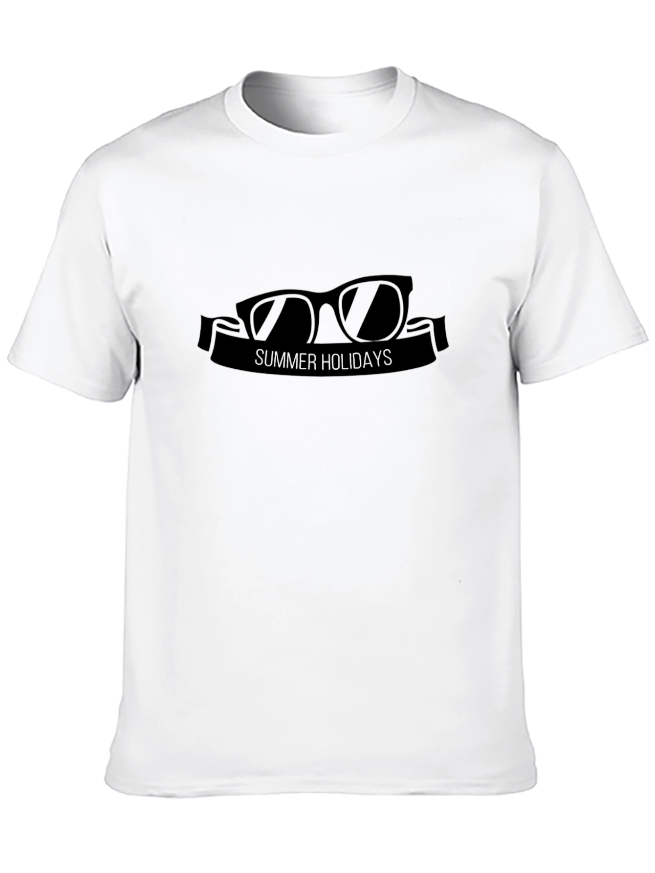 Black Summer Holidays Black T-Shirt view 10