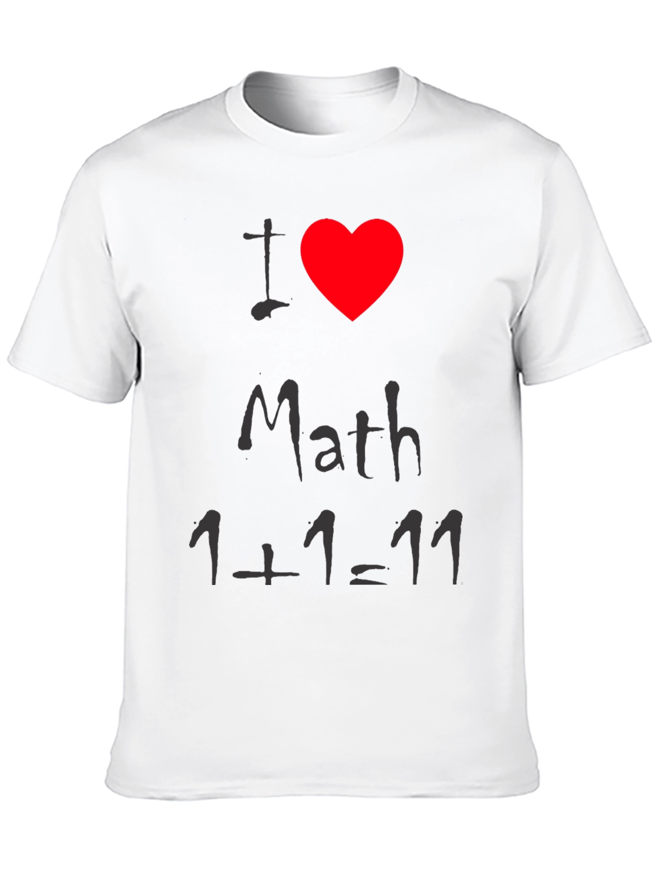Black I Heart Math Funny T-Shirt view 10