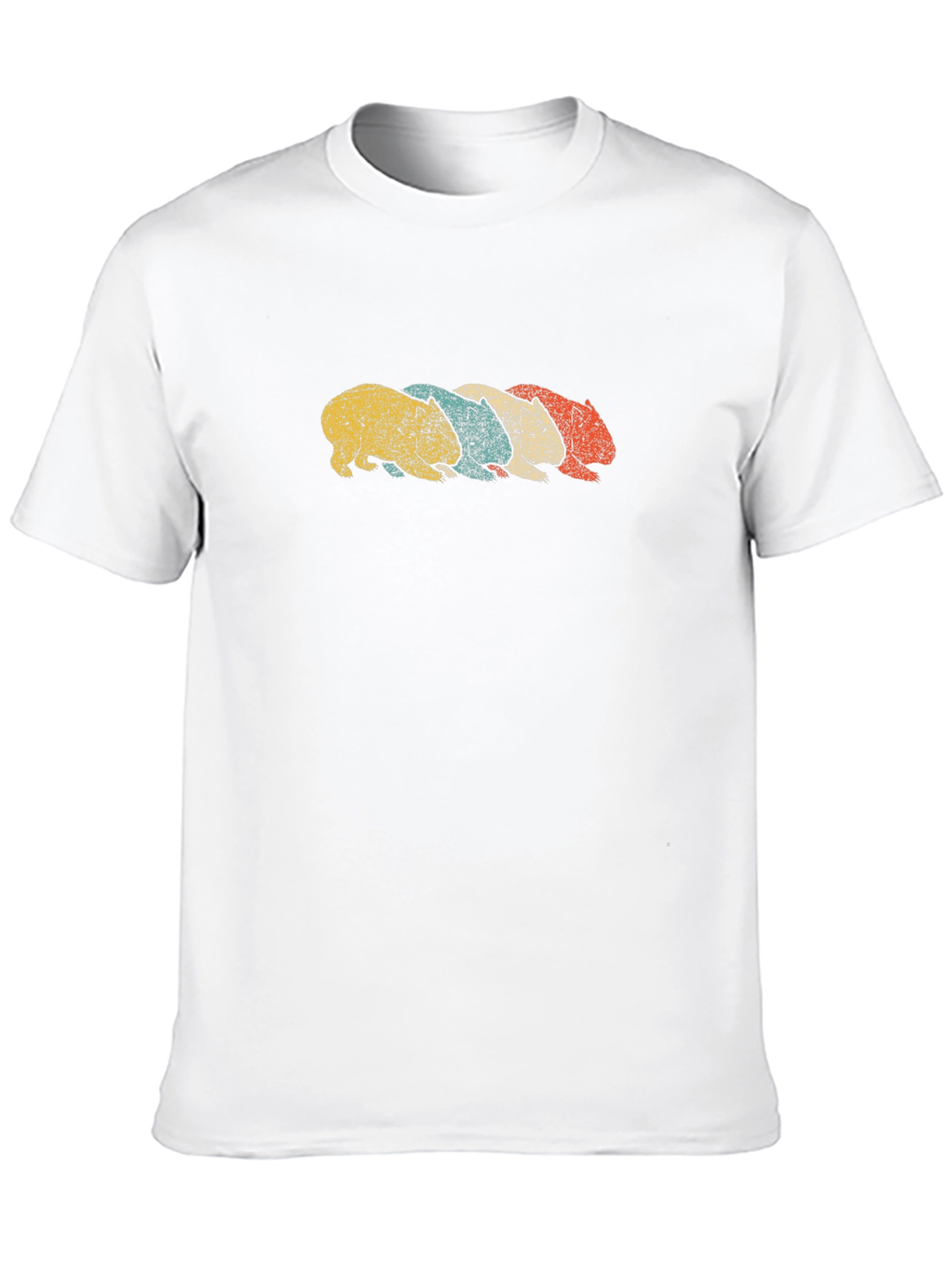 Black Retro Wombat T-Shirt - Vintage Style Animal Tee view 10