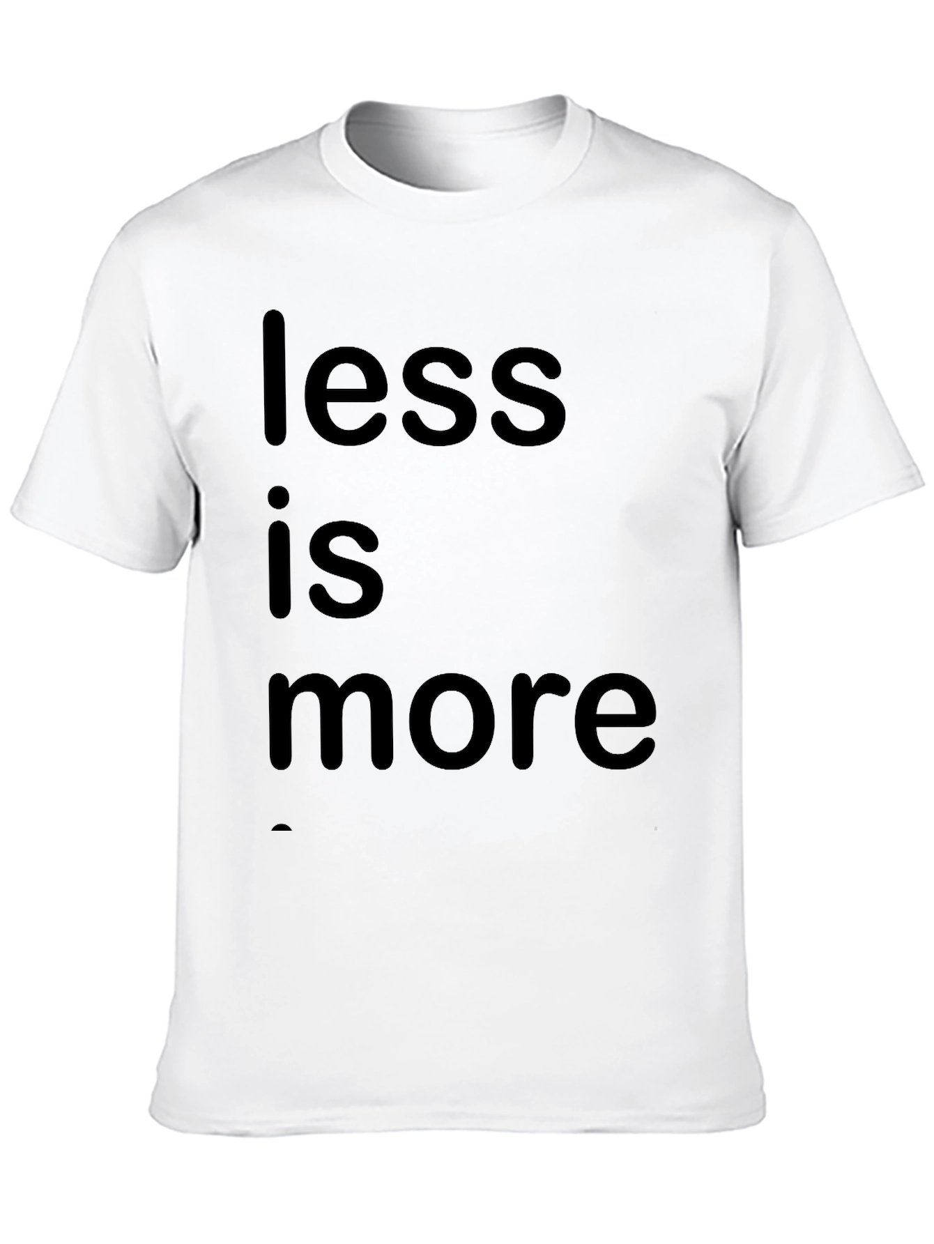 Black Minimalist 'Less is More' Black Graphic T-Shirt view 10
