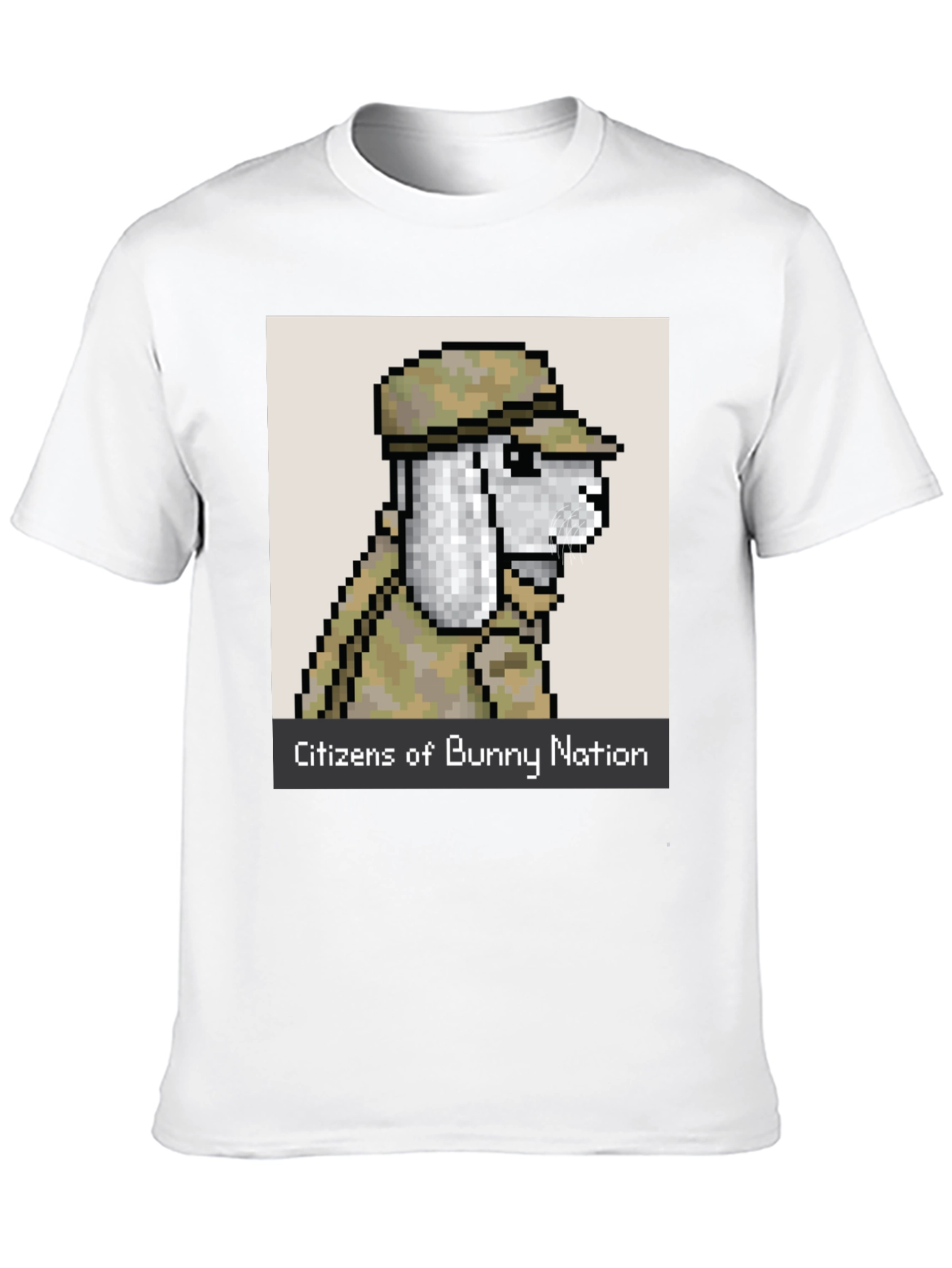 Black Citizens of Bunny Nation Pixel Art T-Shirt view 10