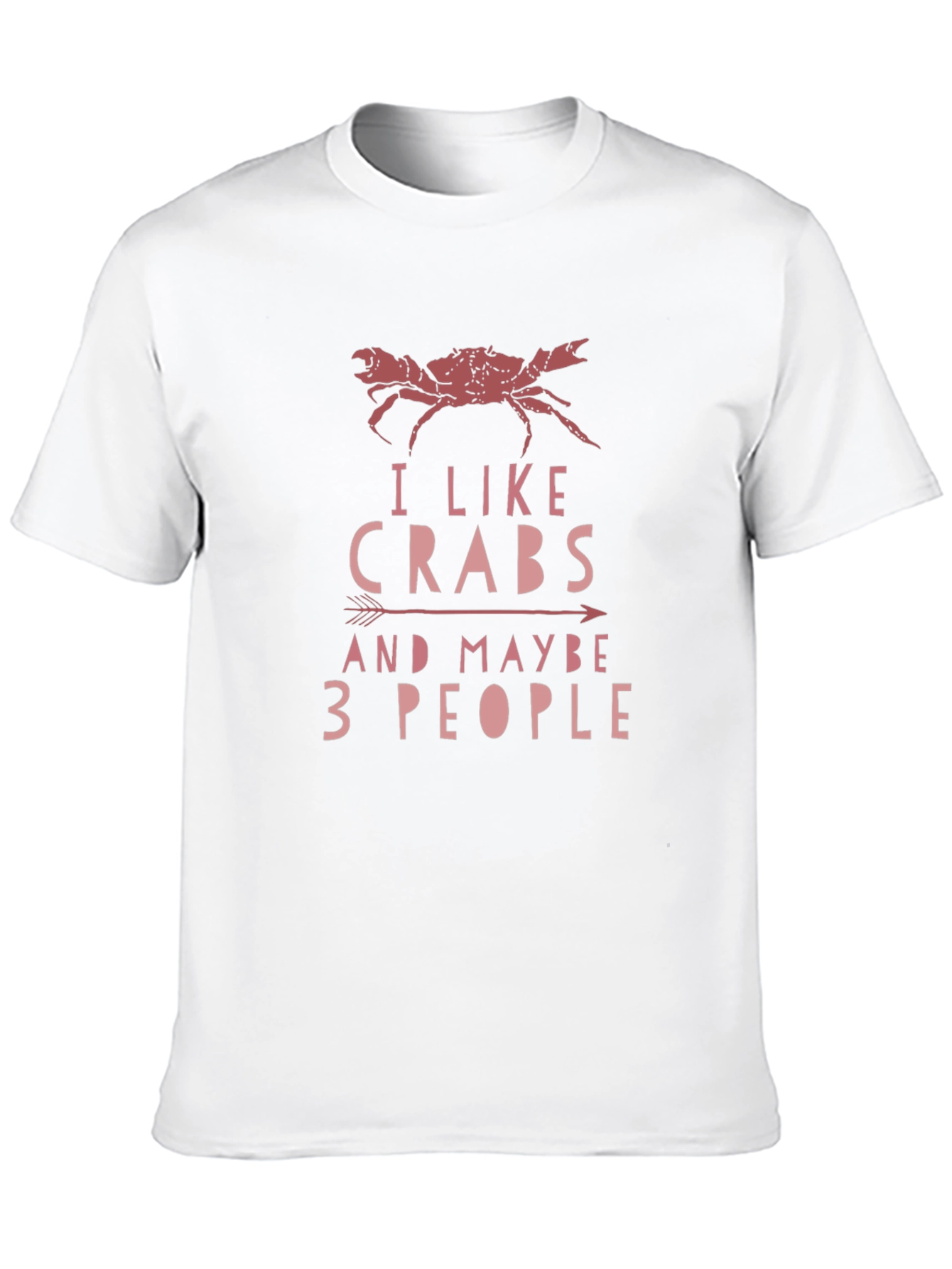 Black Crab Lover T-Shirt: I Like Crabs & Maybe 3 People - Funny Tee view 10