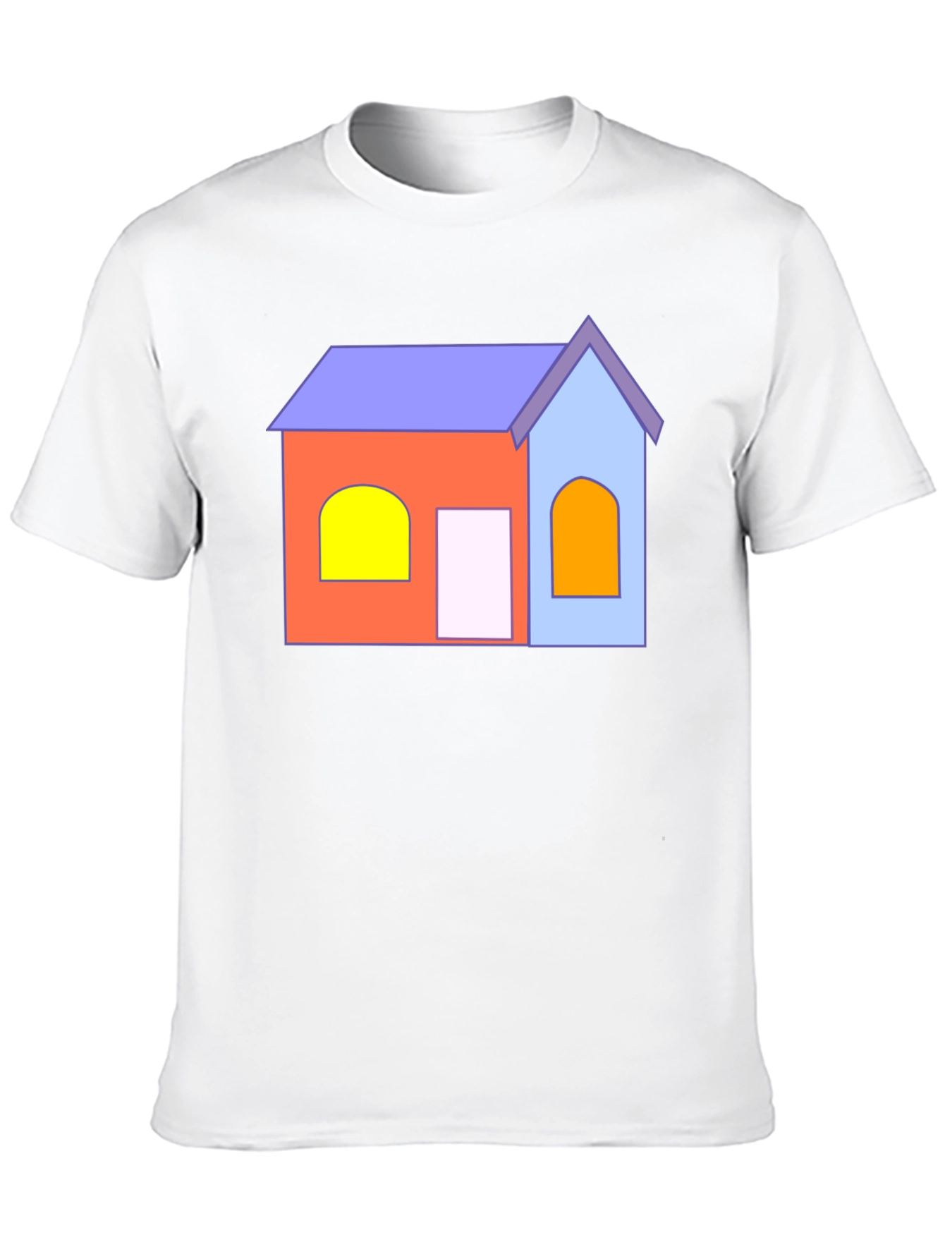 Black Cartoon House T-Shirt - Fun Graphic Tee view 10